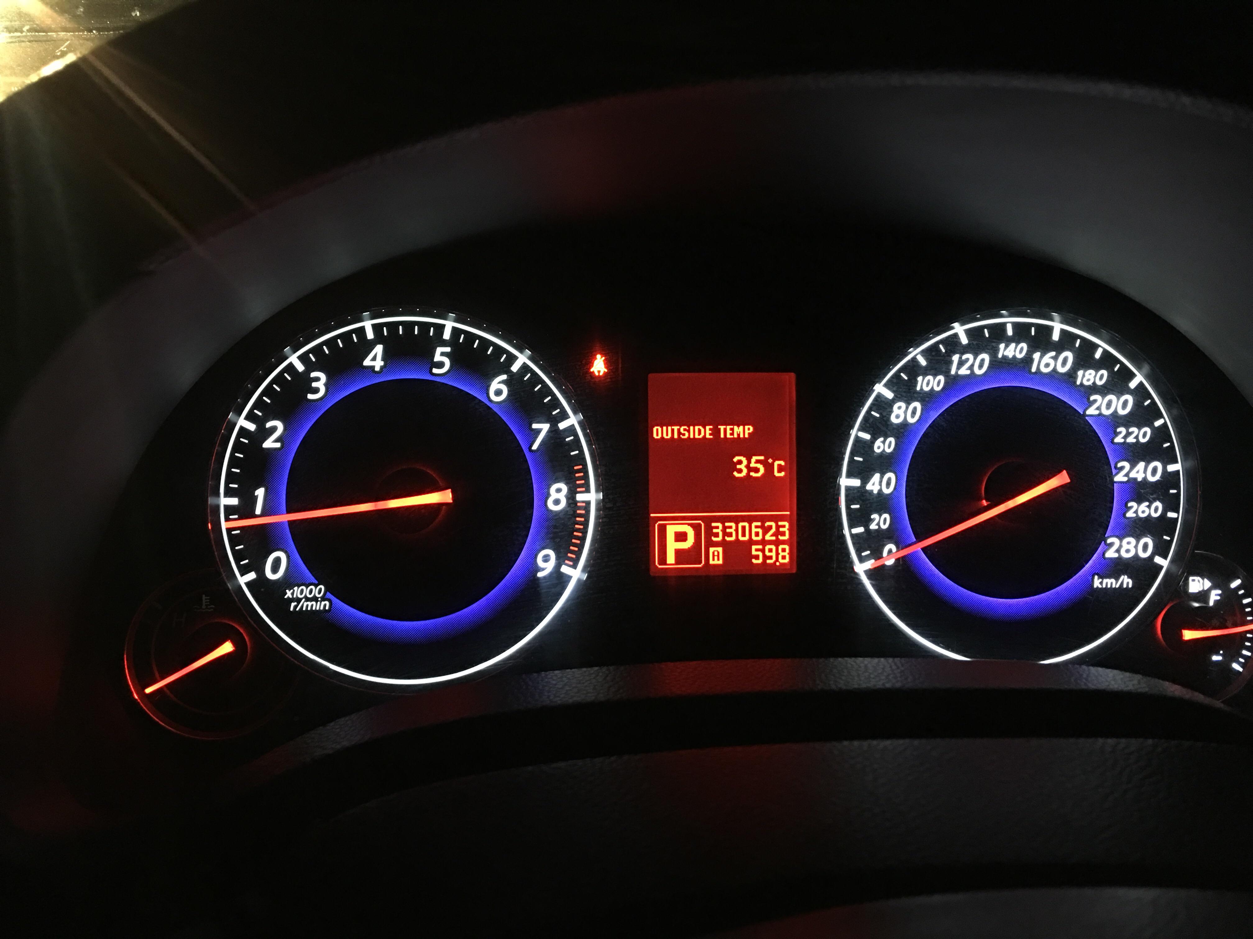 Thermostat light not functional, advise what to do ? r/G35