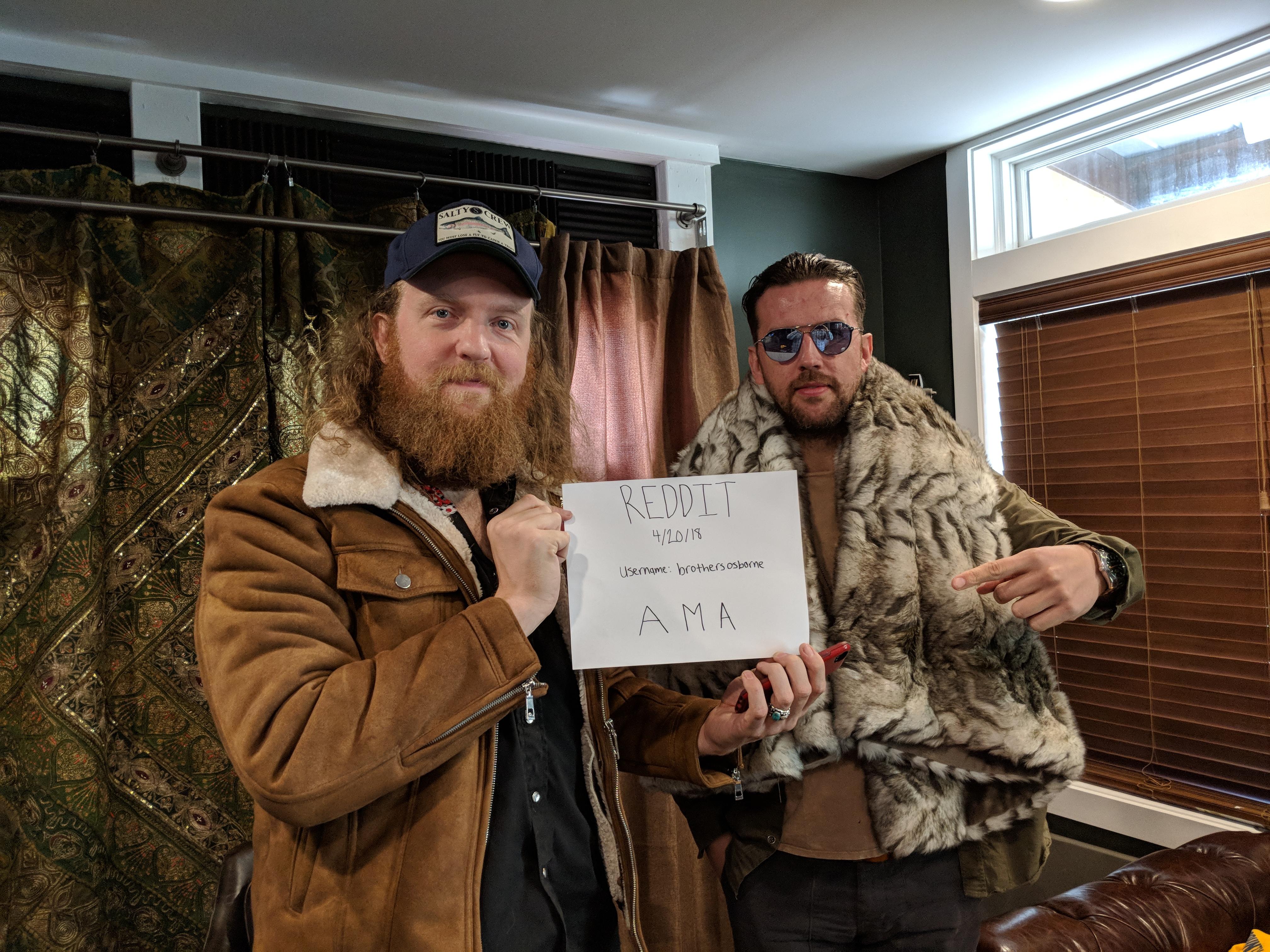 We are Brothers Osborne, we play guitars and sing in a band. AMA! r/IAmA