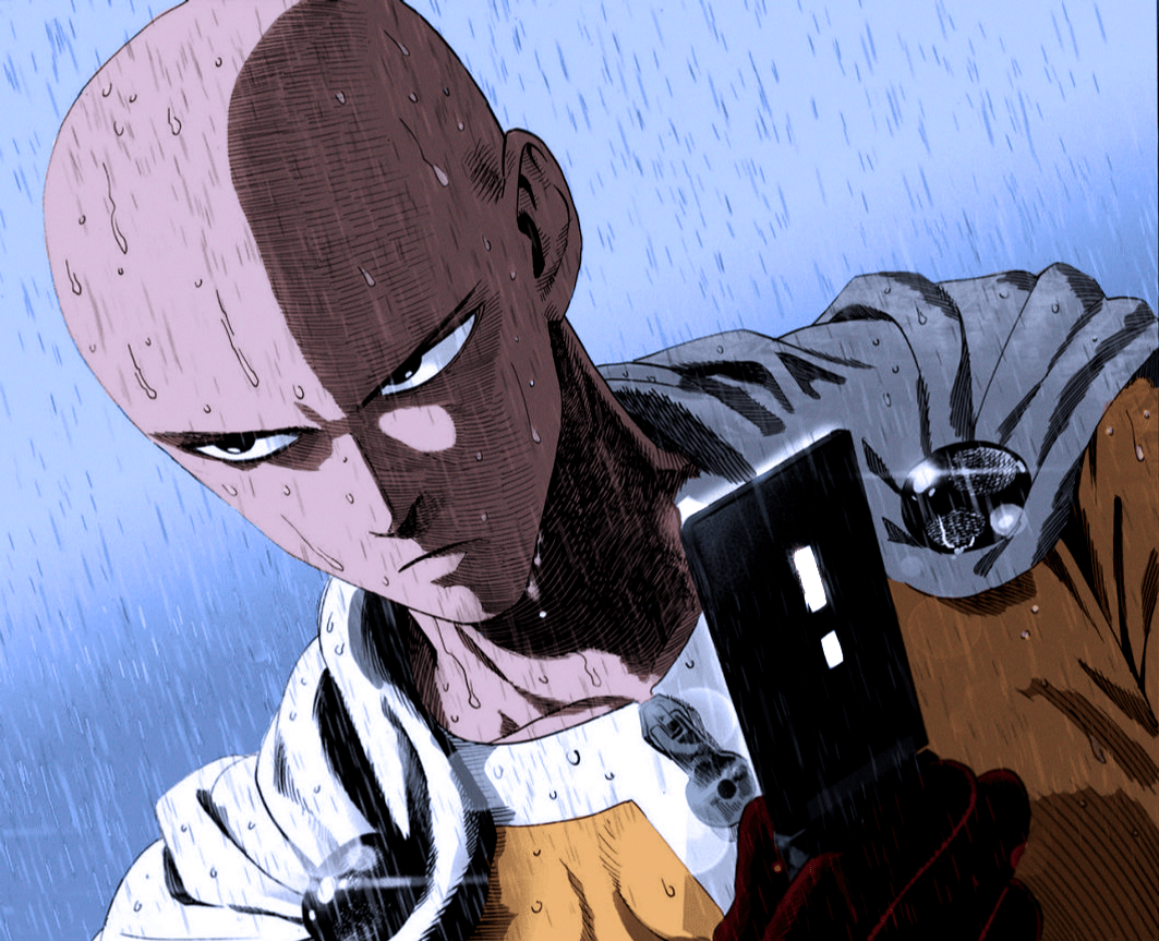 Saitama serious in manga OnePunchMan