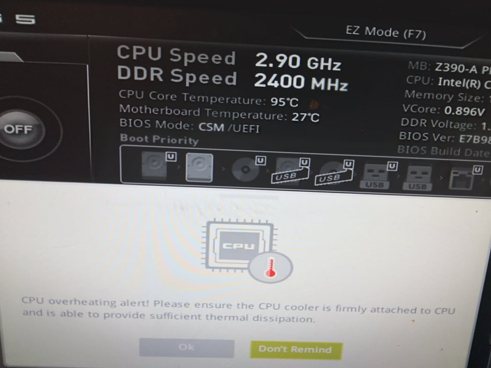 My computer is scuffed. This is idle. This is just in the BIOS. My