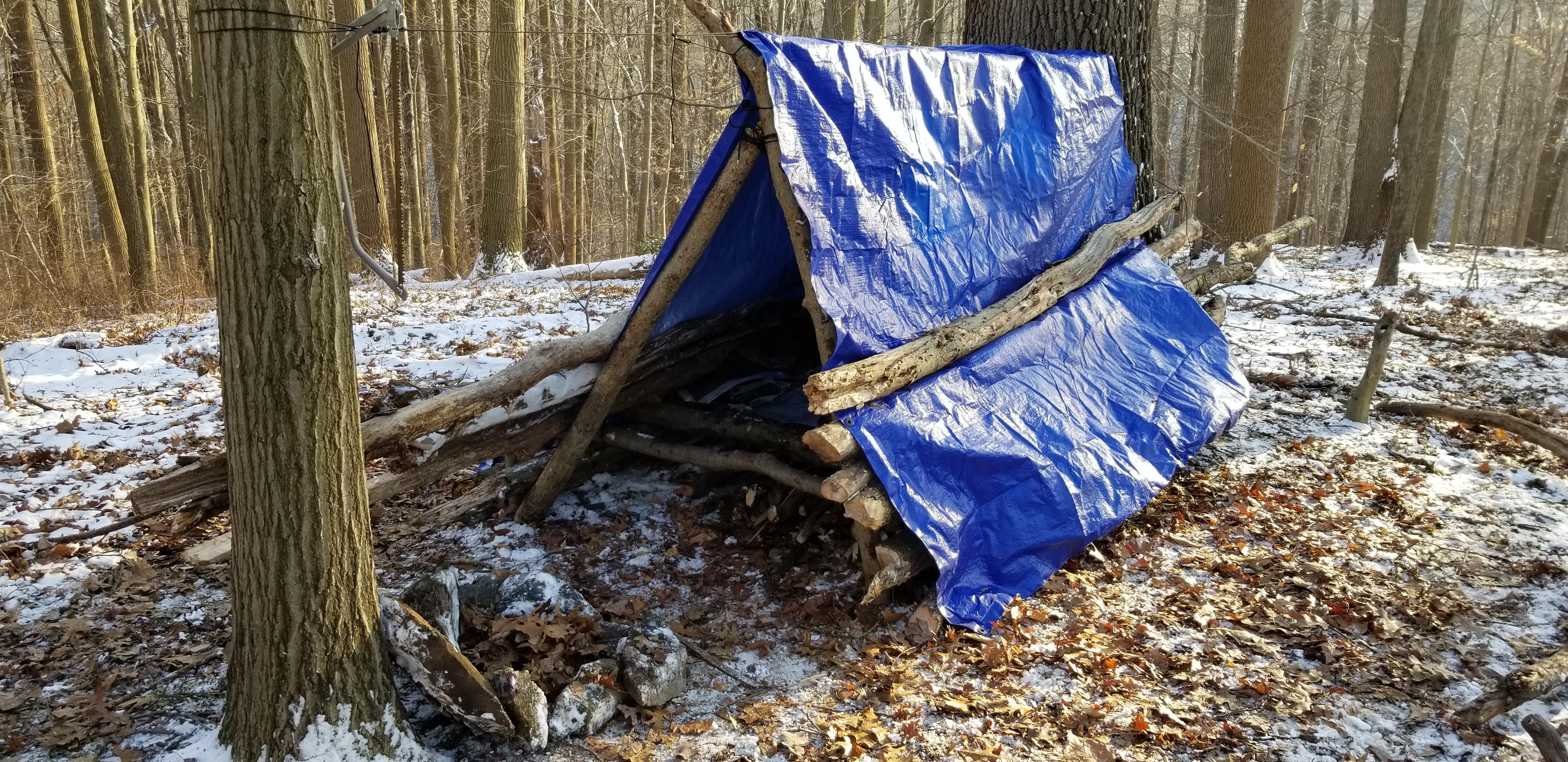Winter shelter in PA. r/Bushcraft