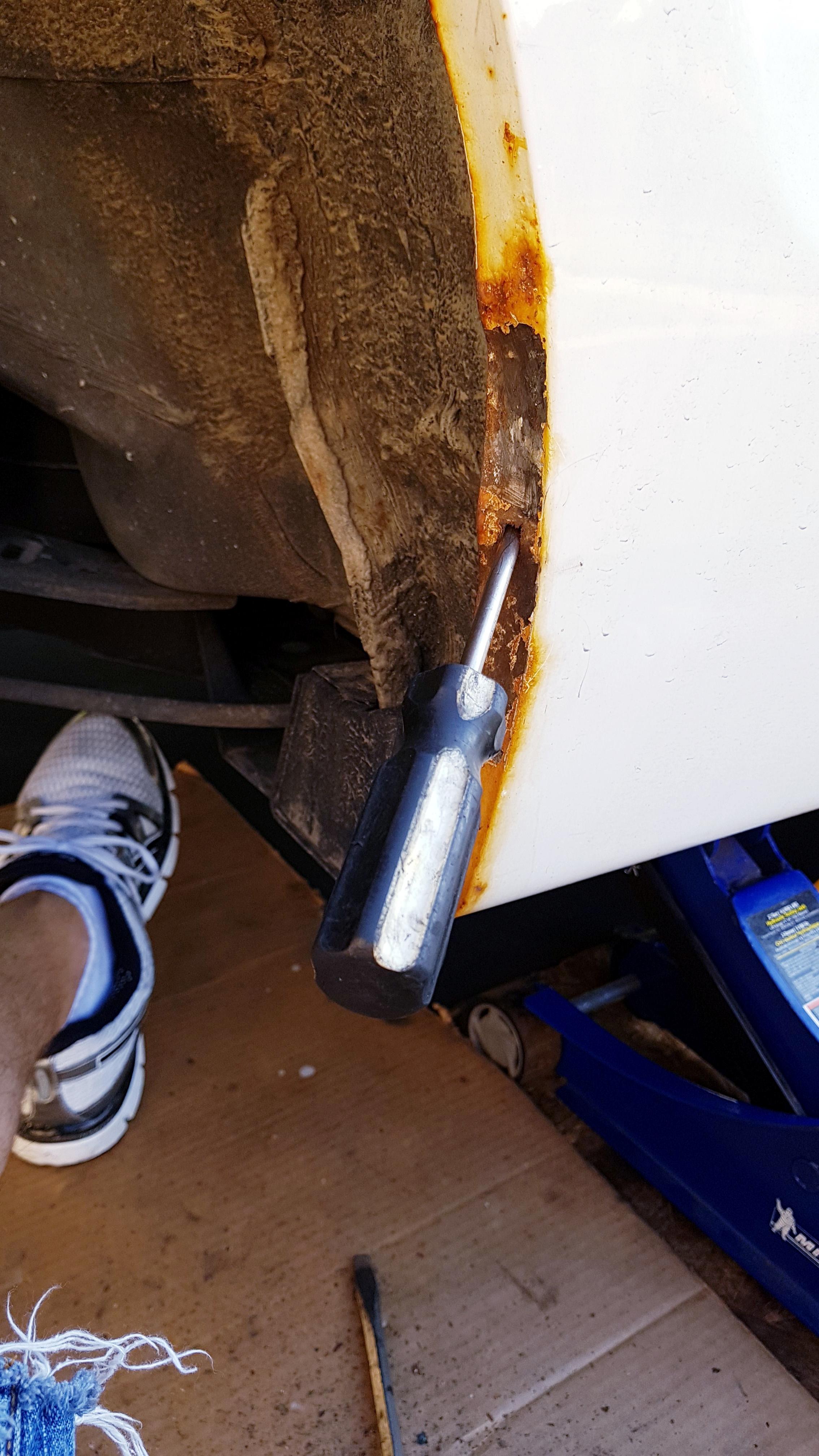 I thought I'd do a little body work this weekend, but... r/Honda