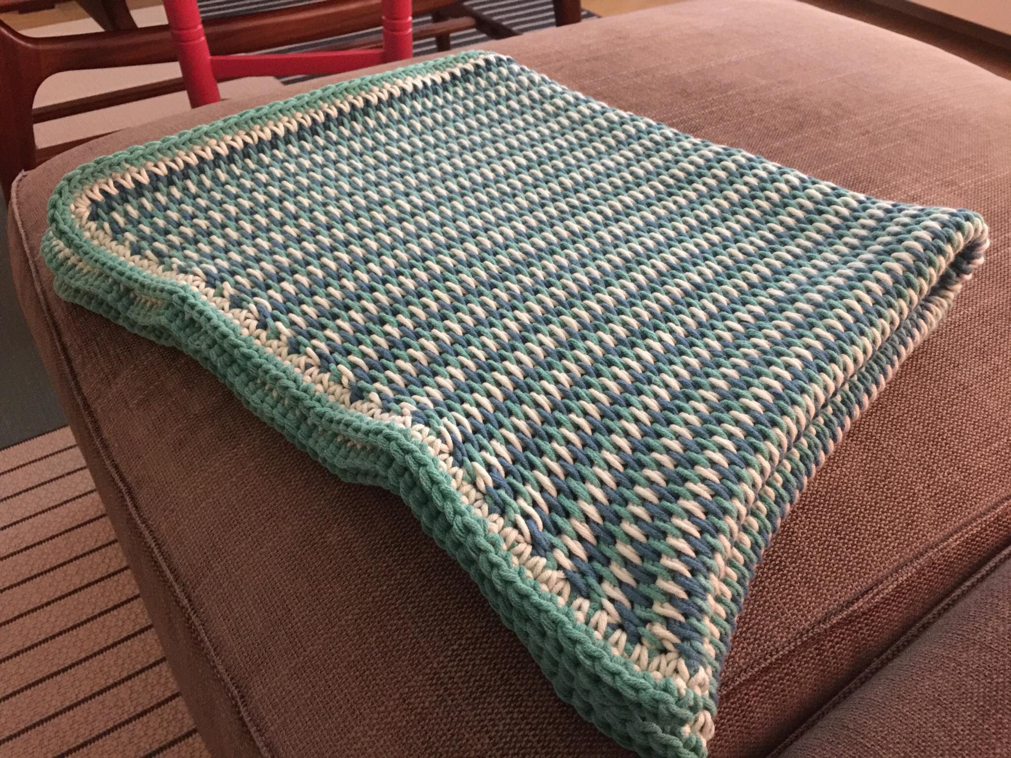 FO Tunisian crochet baby blanket r/crochet