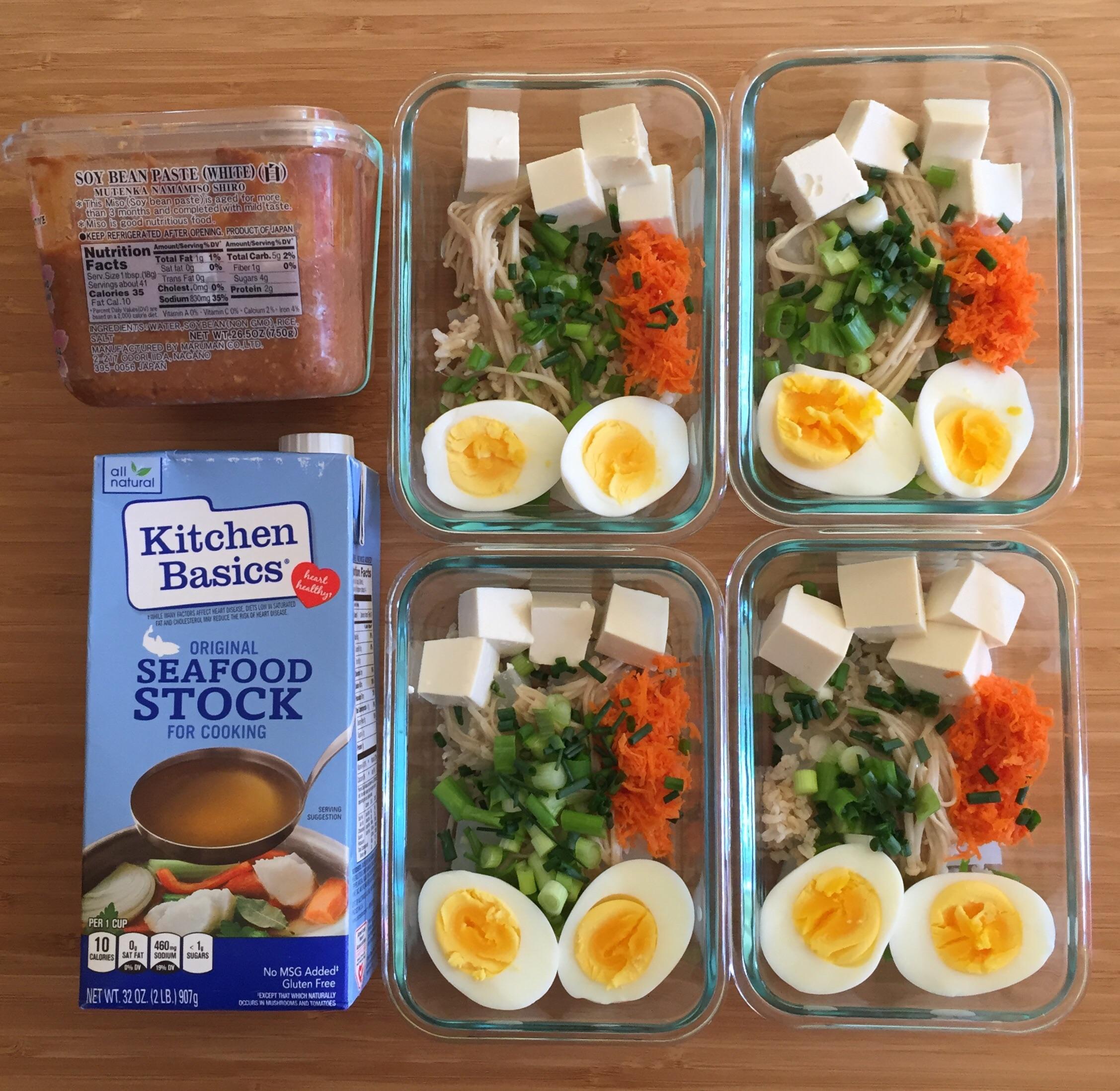 Miso Soup Breakfast Bowls r/MealPrepSunday