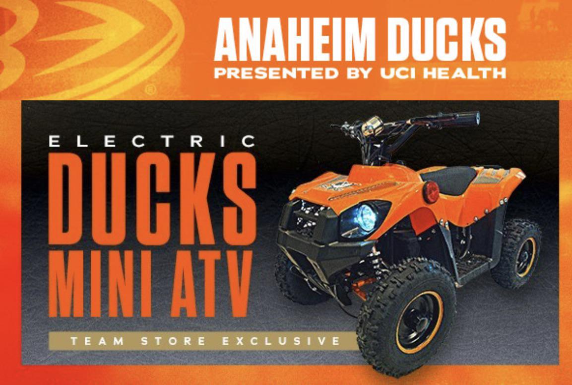 Ducks are selling a mini ATV for 850 r/AnaheimDucks