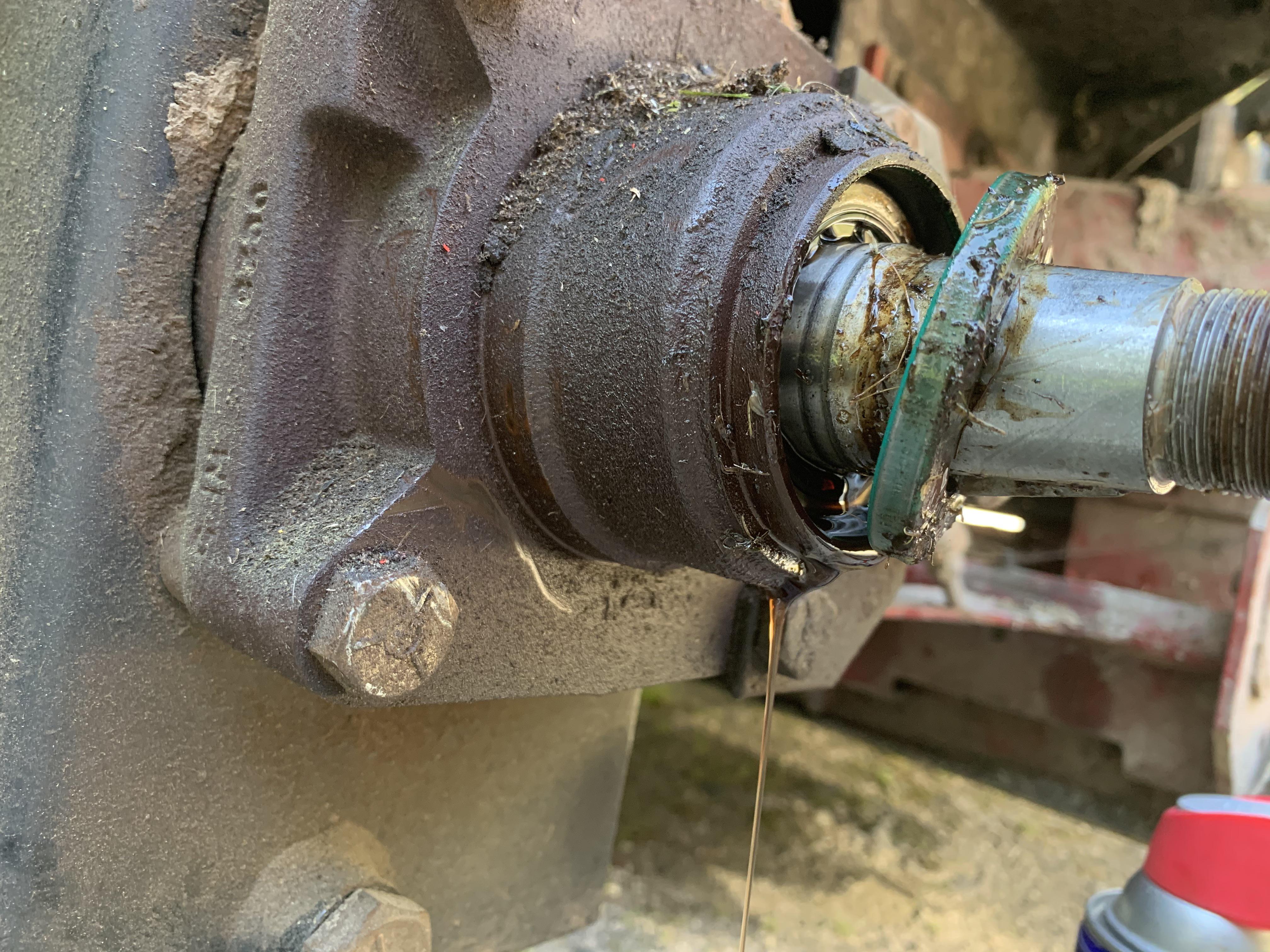 Zero Turn leaking Hydraulic fluid through this bearing seal. What I am