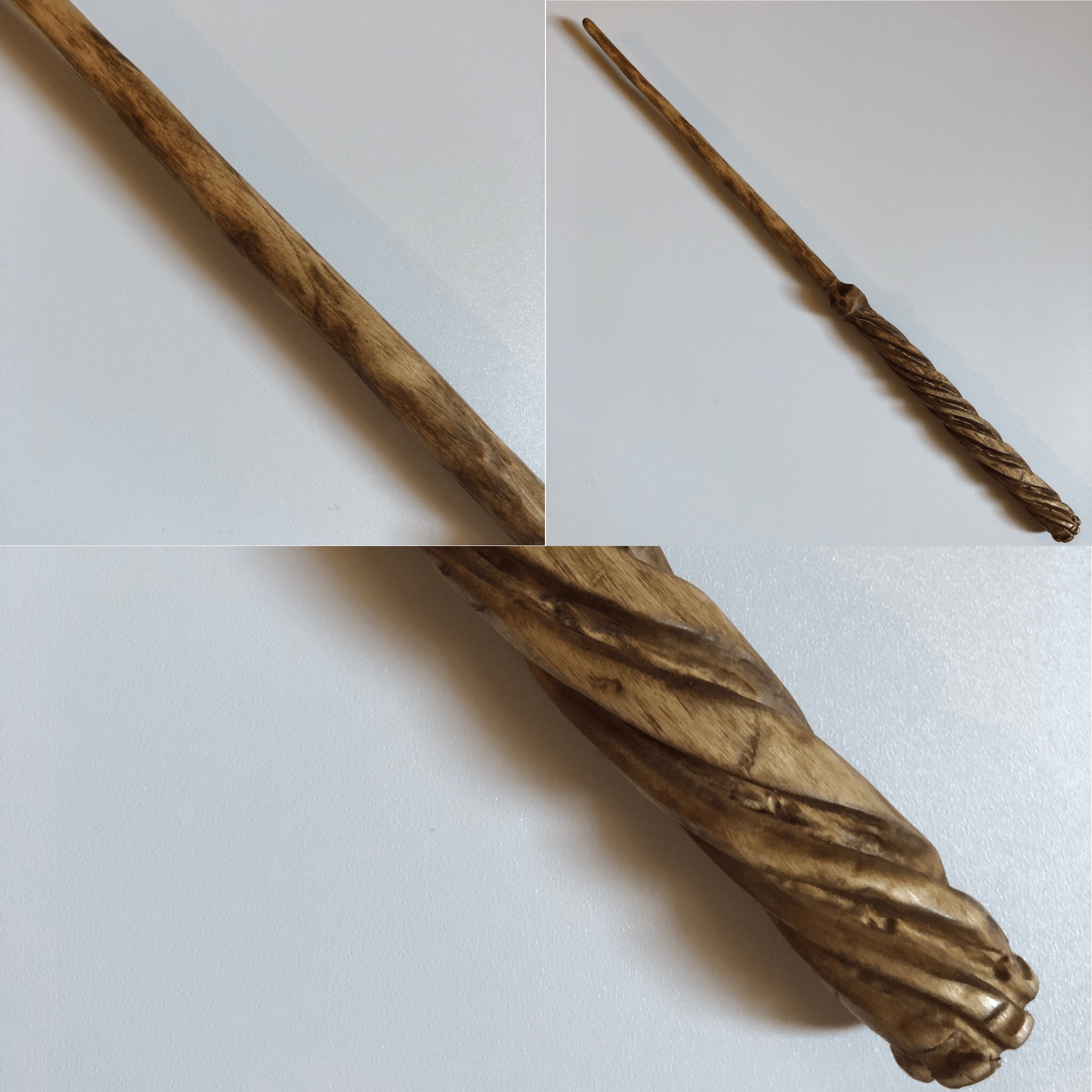 My first commissioned wand! Birch, 15” customer can imagine whatever