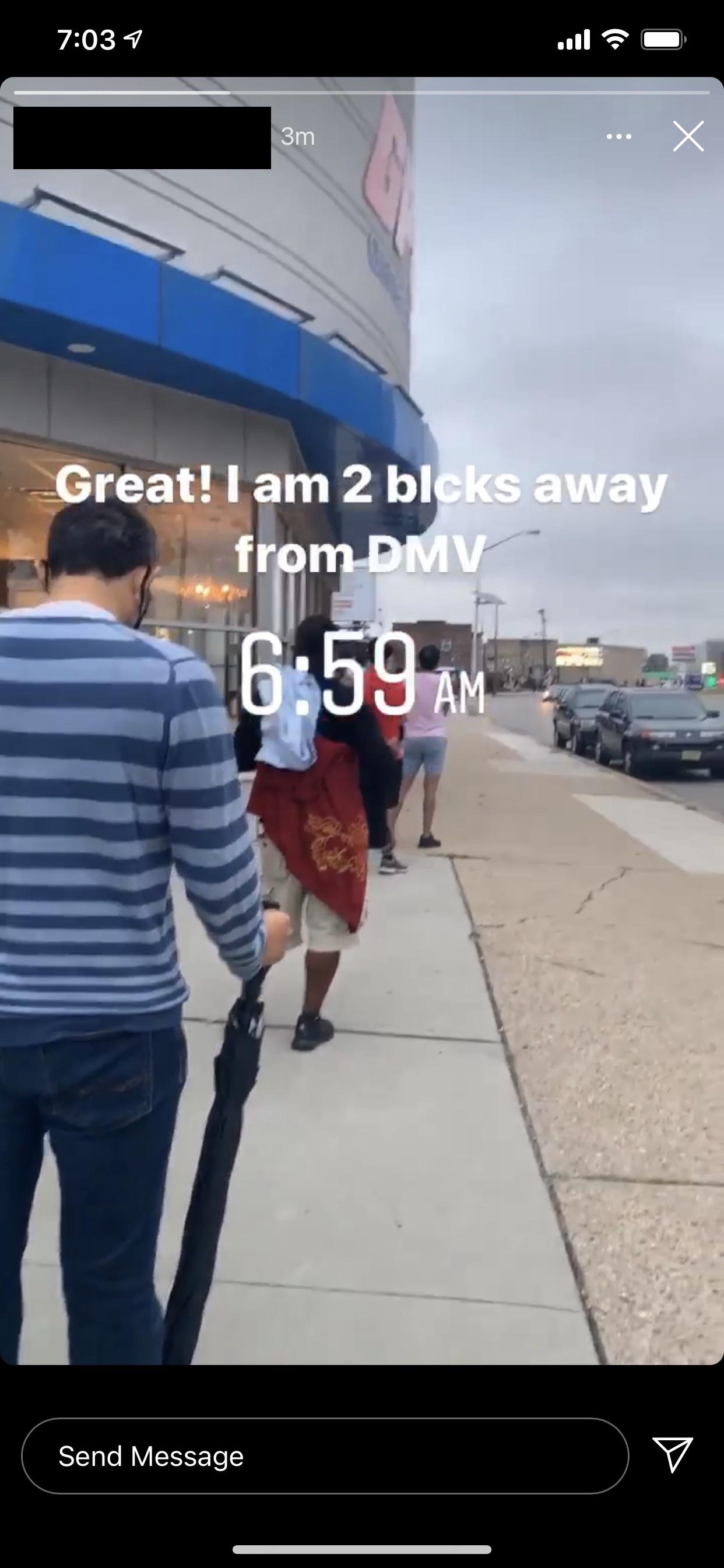 Bayonne DMV, 9/29 Line two blocks away at 7am. Why the hell did they