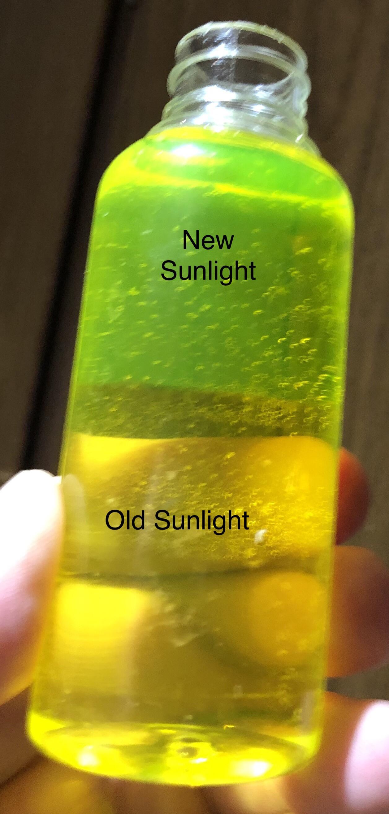 New Sunlight dishwashing liquid. r/mildlyinteresting