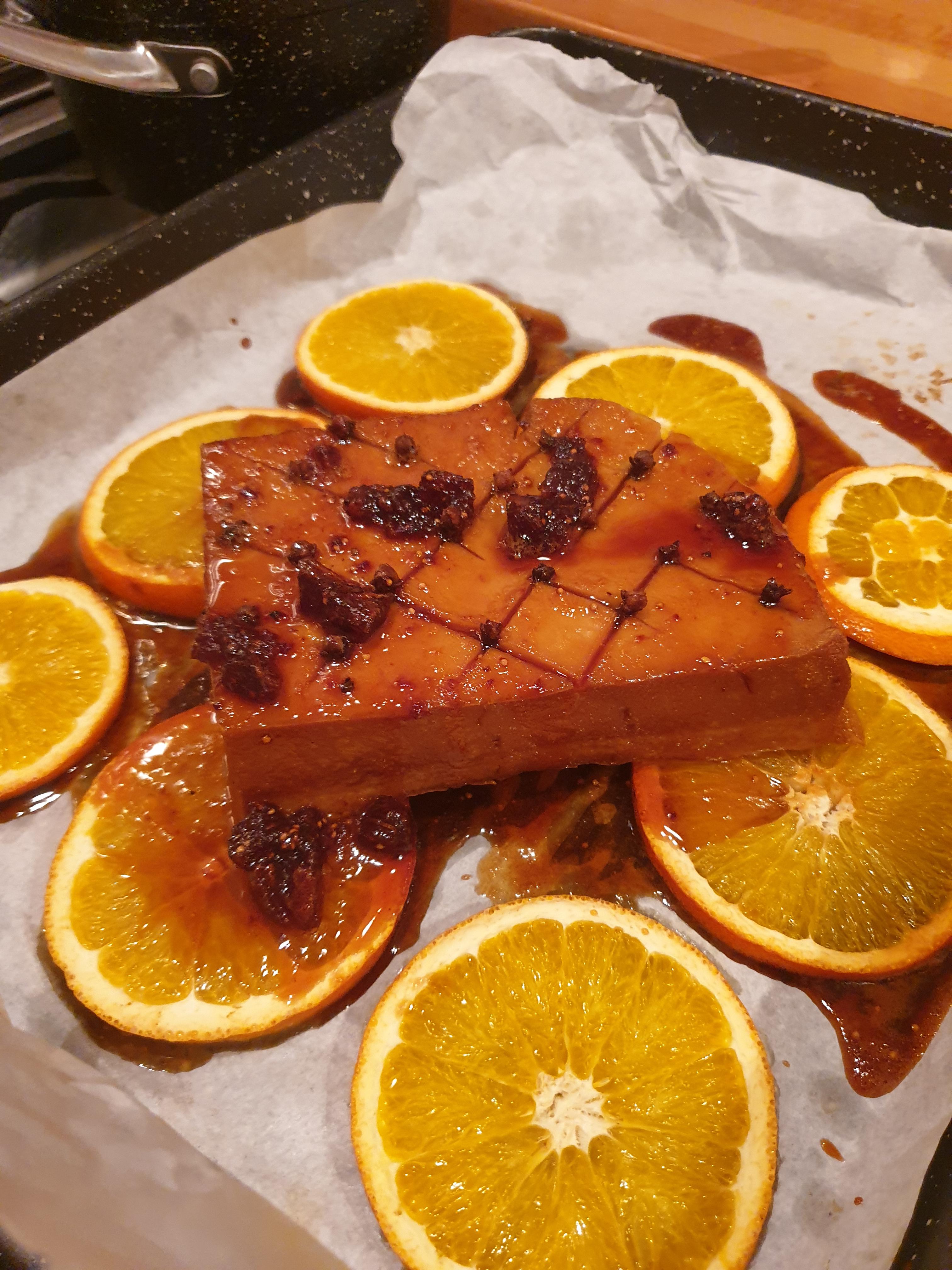 Vegan Sweet & Smoky Glazed Tofu Ham r/vegetarian