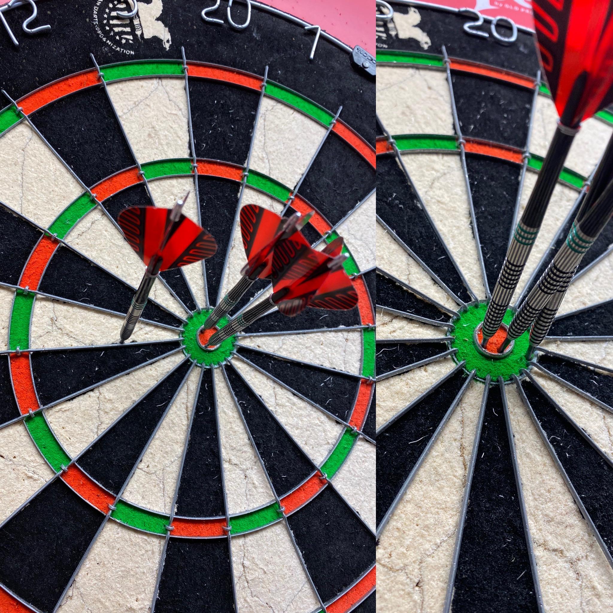 Working on my 1st Hat Trick.....getting closer and closer! r/Darts