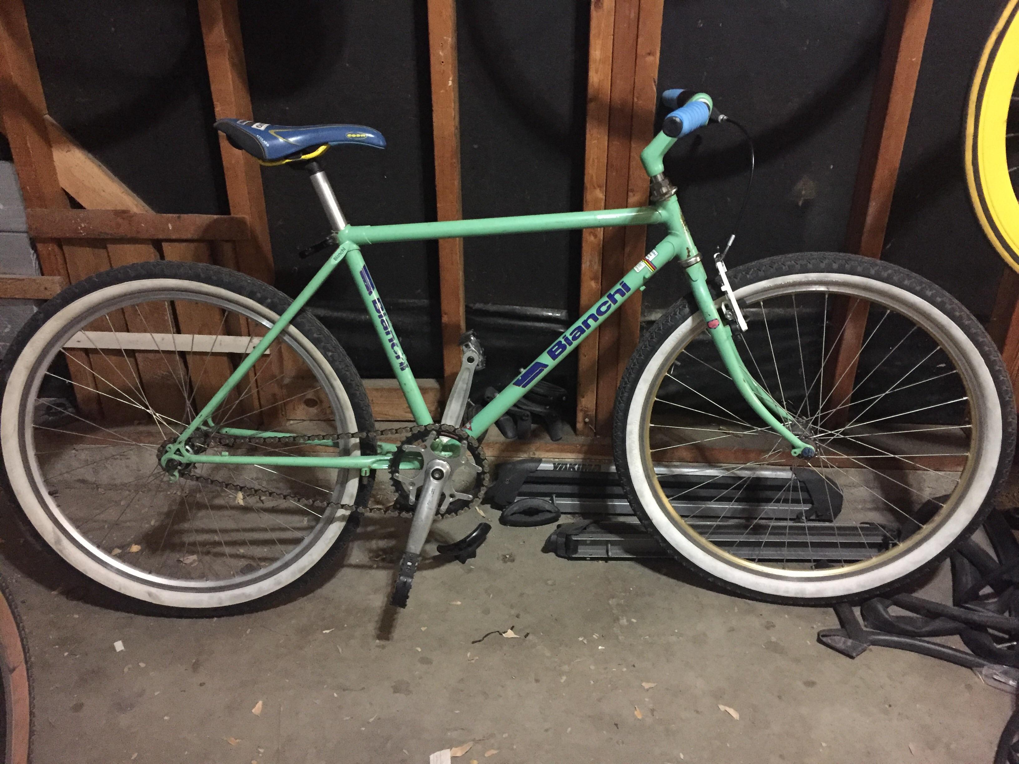 Rebuilt my late mother’s, late 80’s Bianchi Grizzly. bicycling