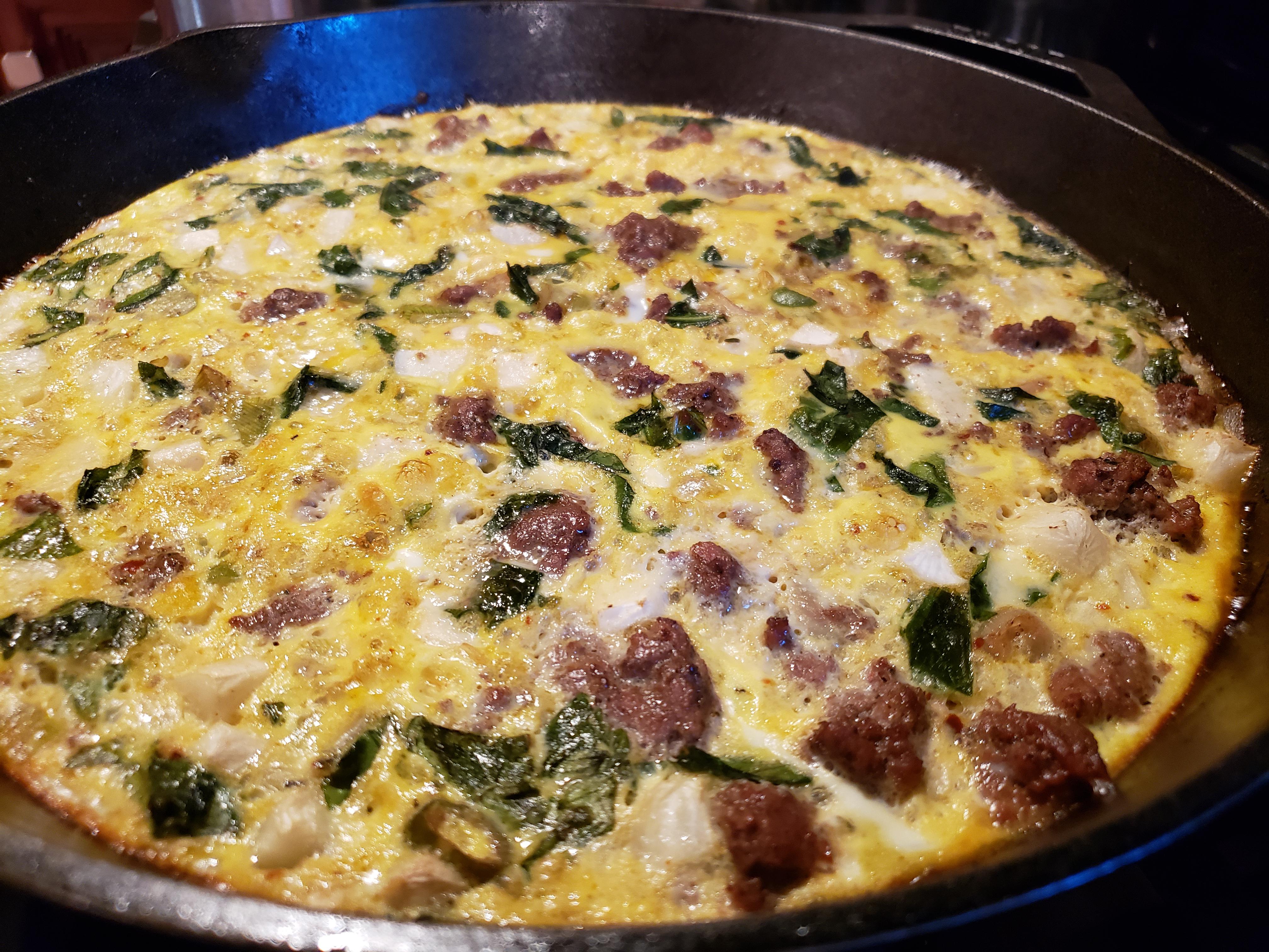 [Homemade] Ground beef, spicy collards, turnips, and green onion