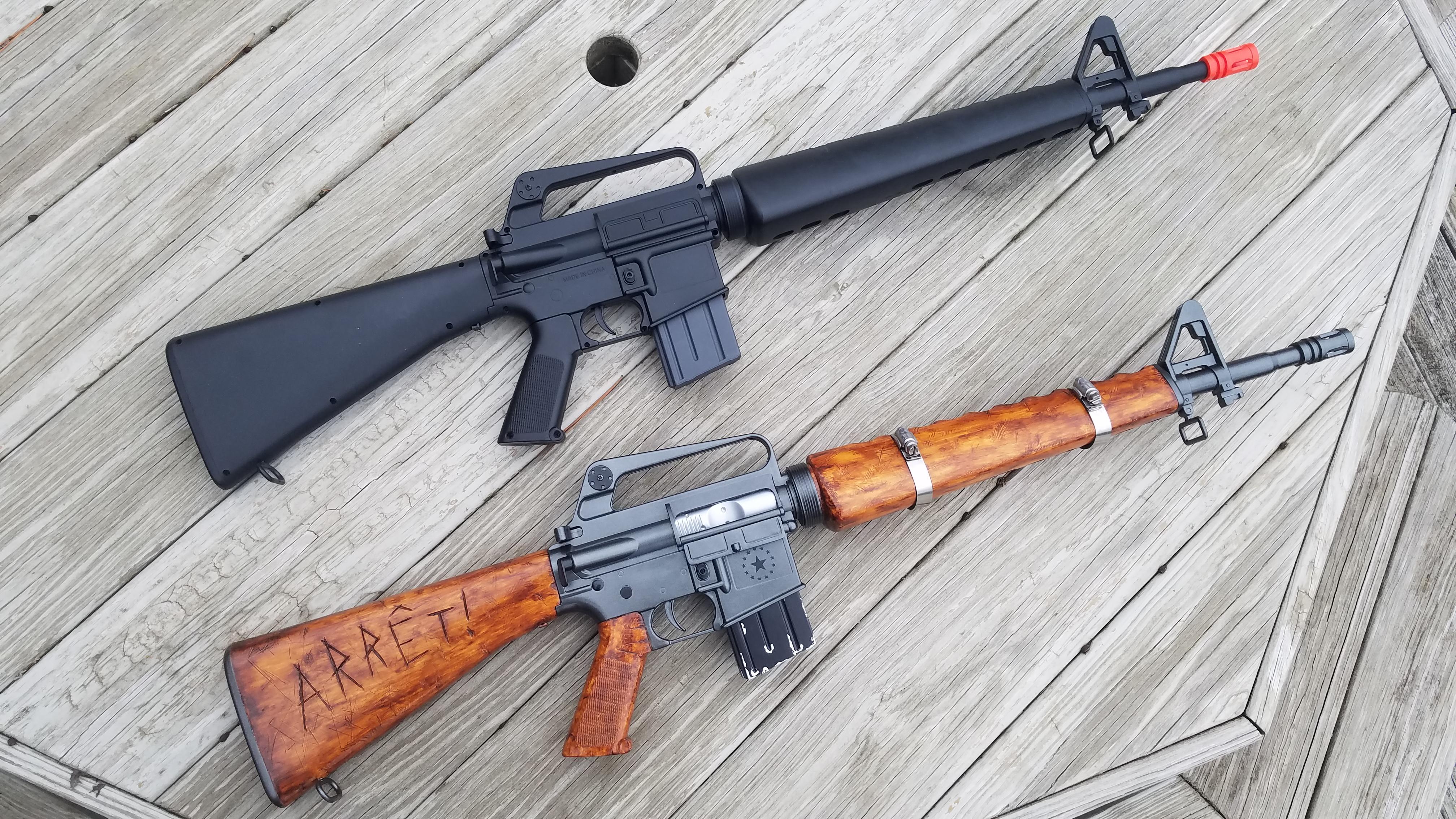 [FO4] Inspired by DeadPool2099's Service Rifle Mod, I painted a spring