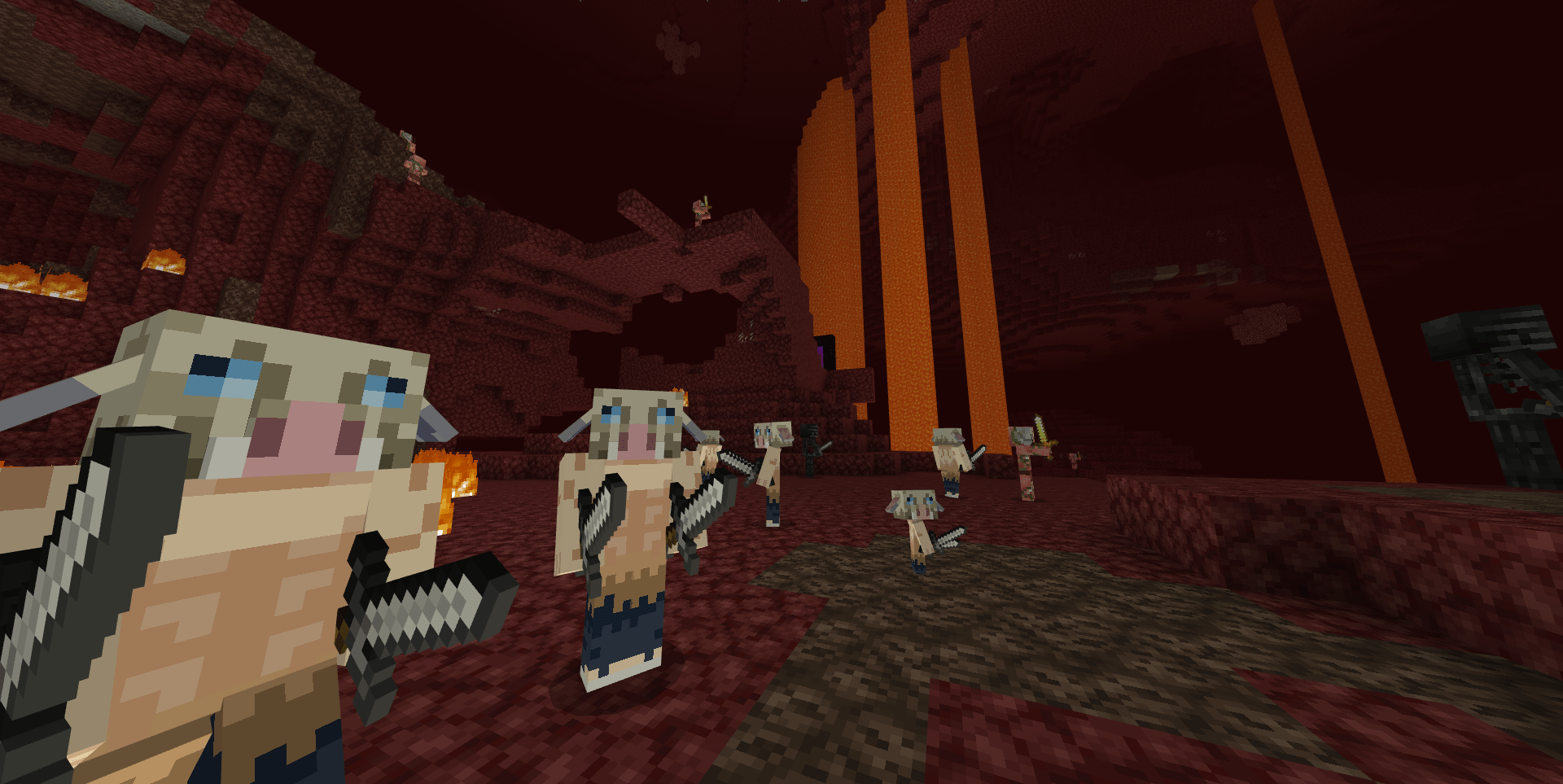 Inosuke has been added to Minecraft! r/KimetsuNoYaiba