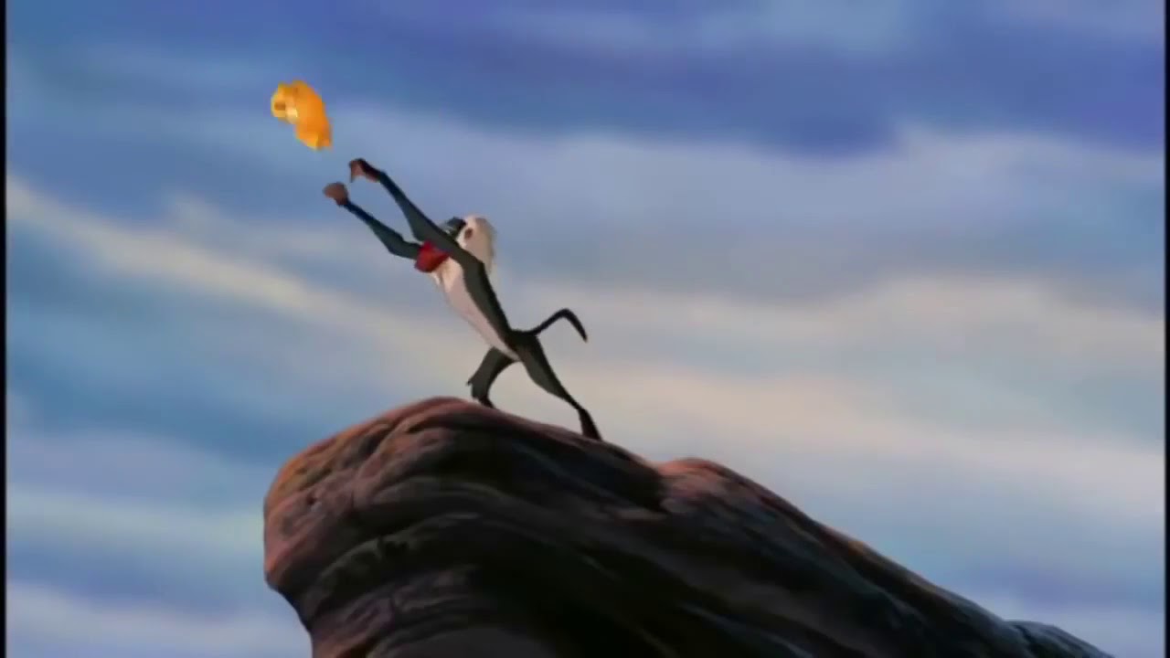 In the unreleased 'Soviet cut' of the Lion King (1994), Rafiki throws