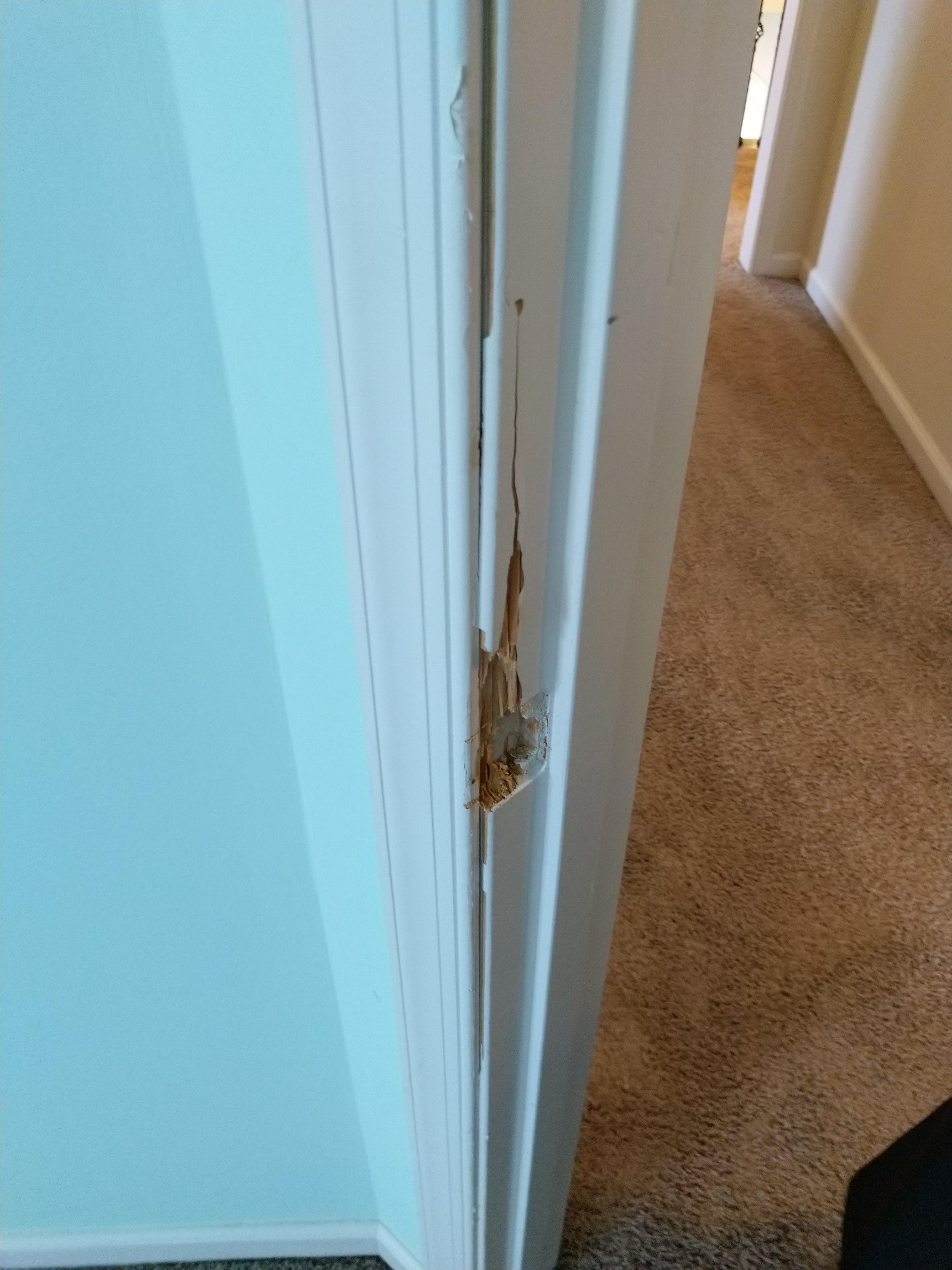 Bought a house, and this door jamb was one of the worst problems. What