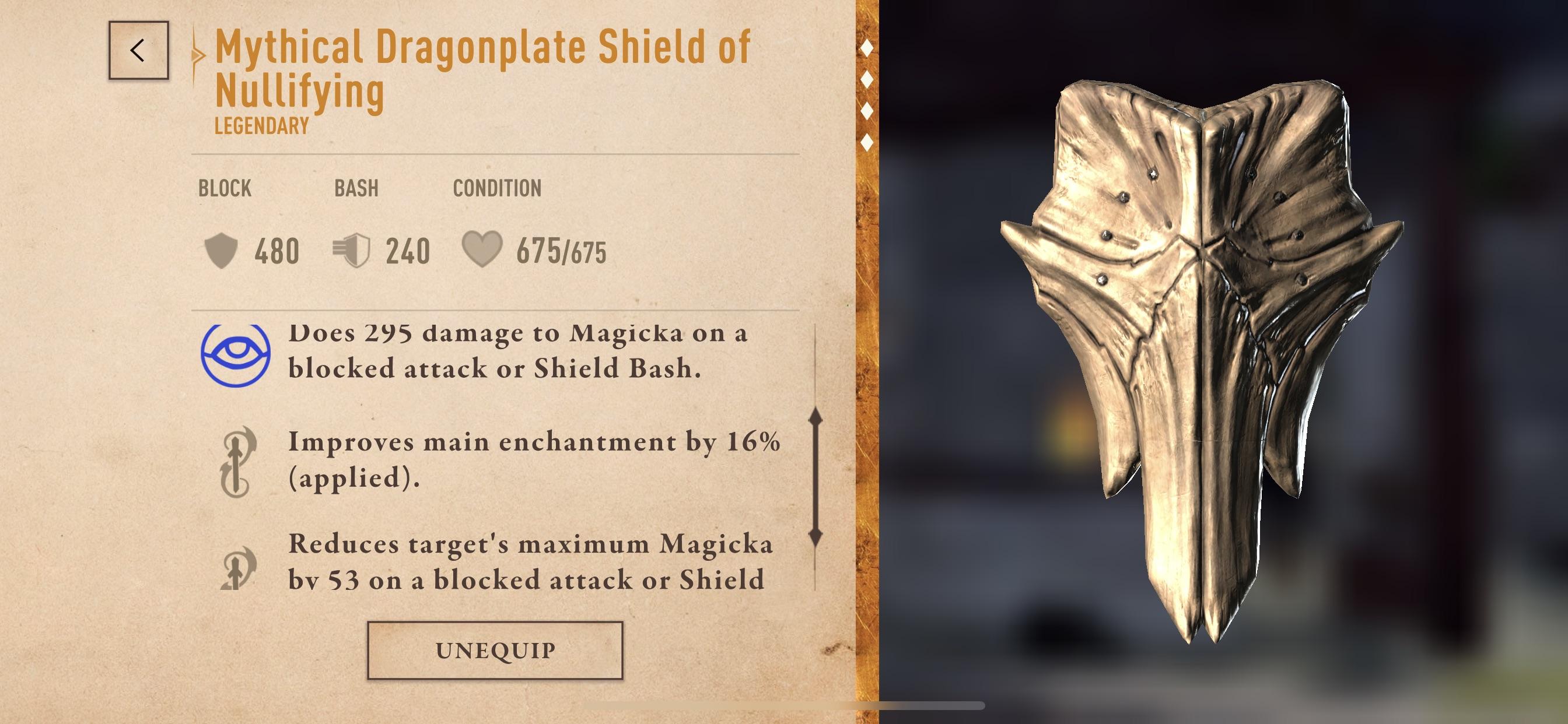 The New Lich Killing Shield r/ElderScrollsBlades