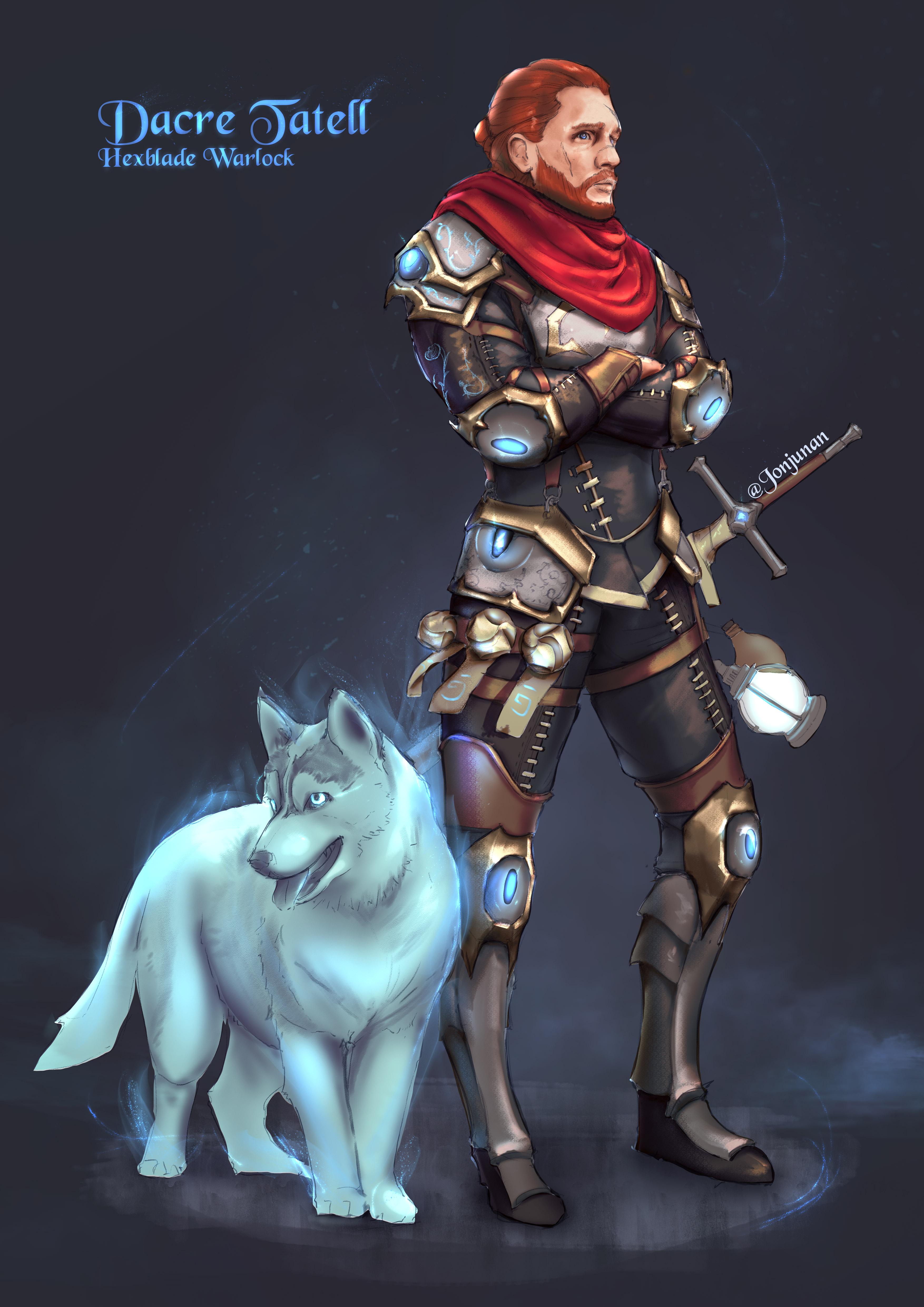 [OC][Art] Dacre Tatell, the Queen's Champion r/DnD