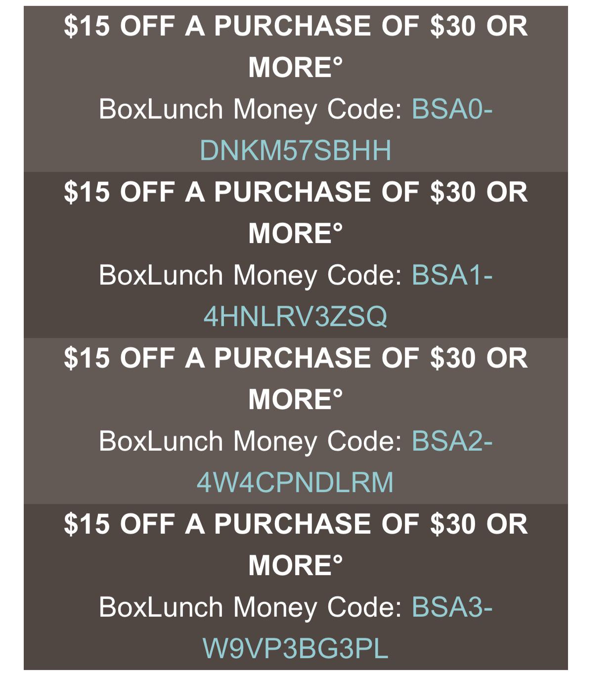 Box Lunch coupons! (more in comments) r/funkopop