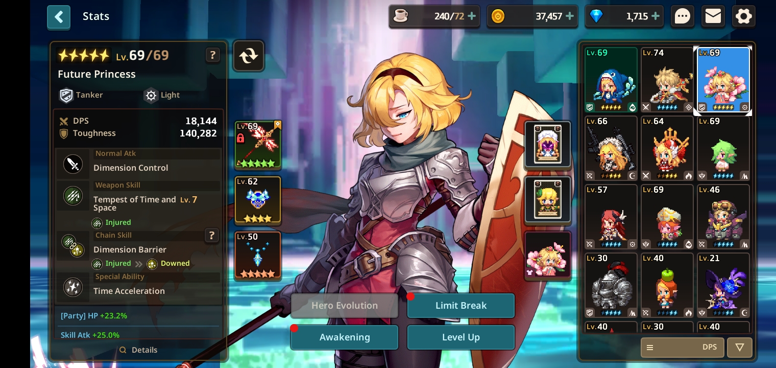 FINALLY got my future princess up to 5 stars!! r/GuardianTales