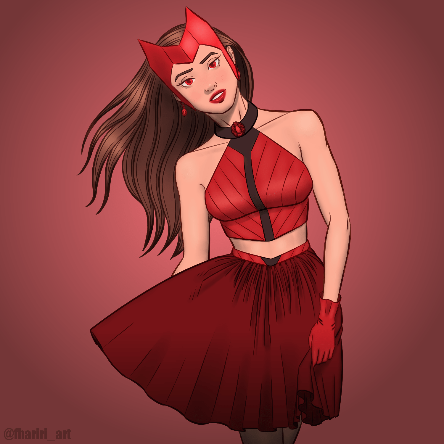 Wanda (Scarlet Witch) in a cute dress by me ) r/Marvel