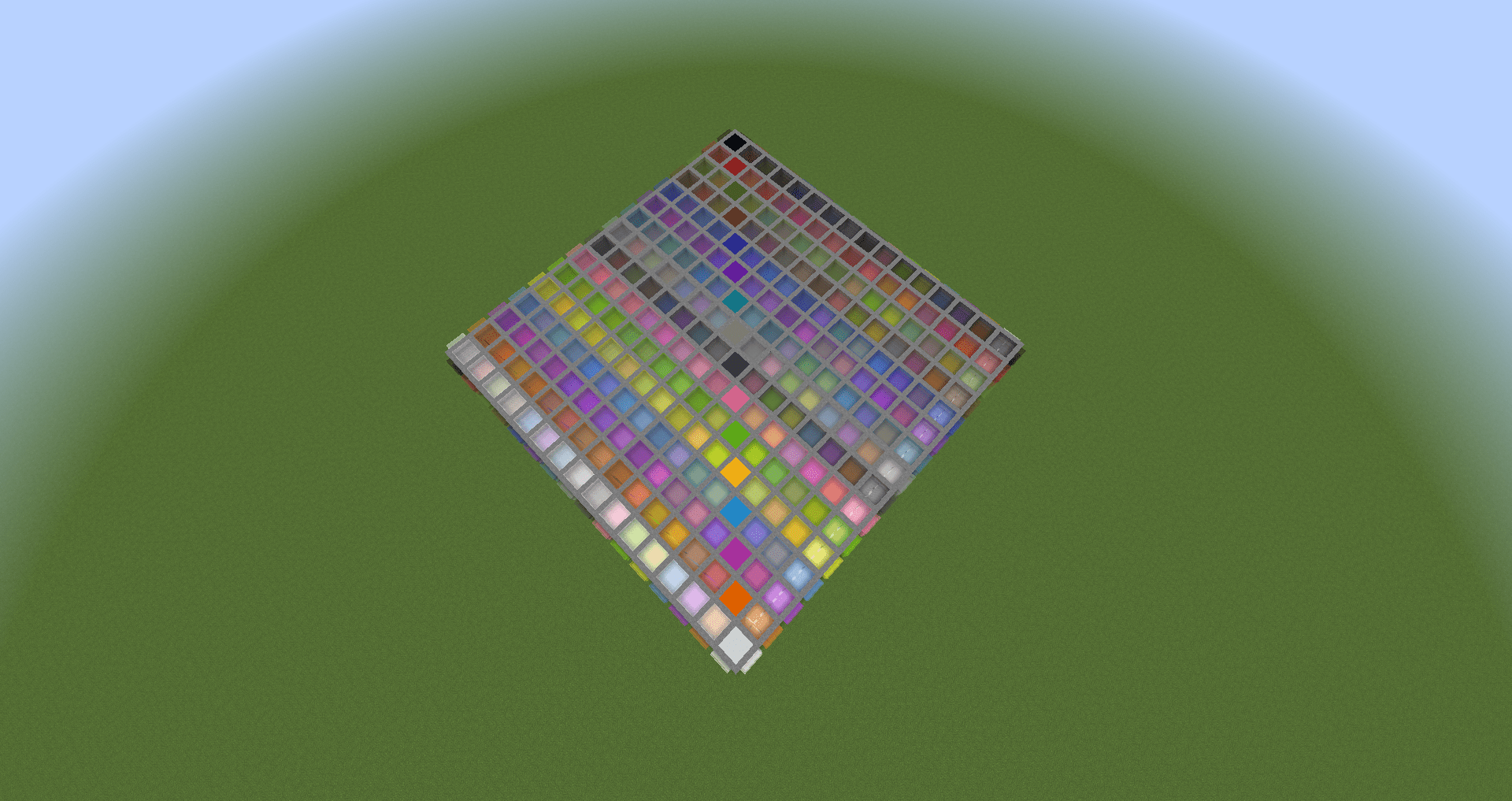 I made a stained glass fog colour grid r/Minecraft