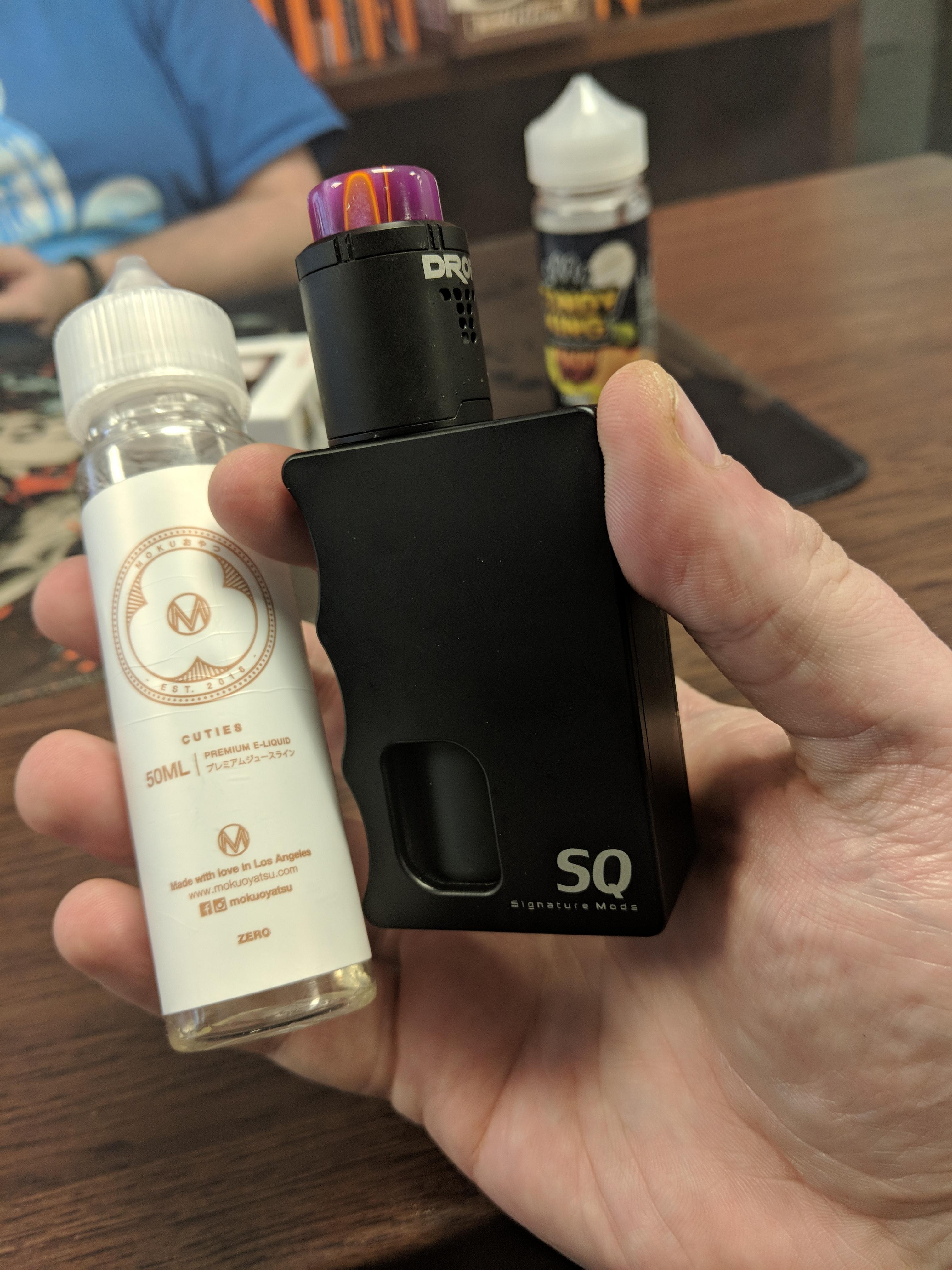 Hand check at my local vape shop. White Haven in Leicester. SQ with the drop and my new