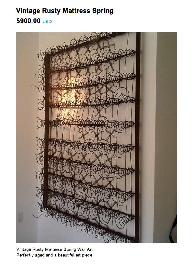 Vintage Rusty Mattress Spring Wall Art r/delusionalartists