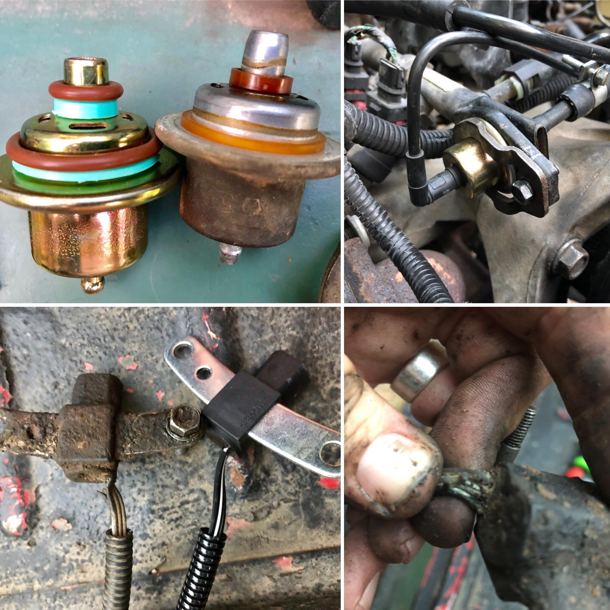 Replaced fuel pressure regulator and crankshaft position sensor. I