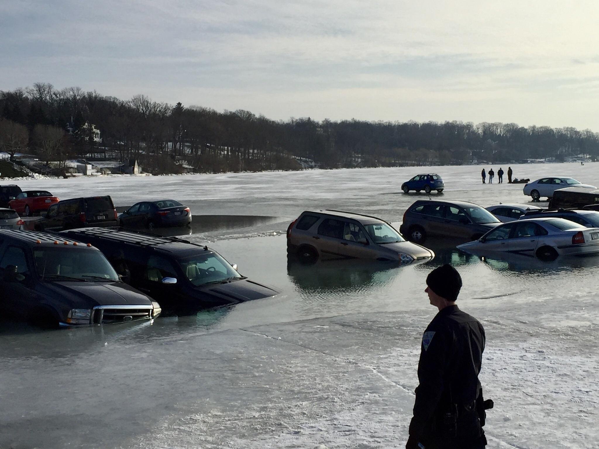 Parking on the ice. r/WTF