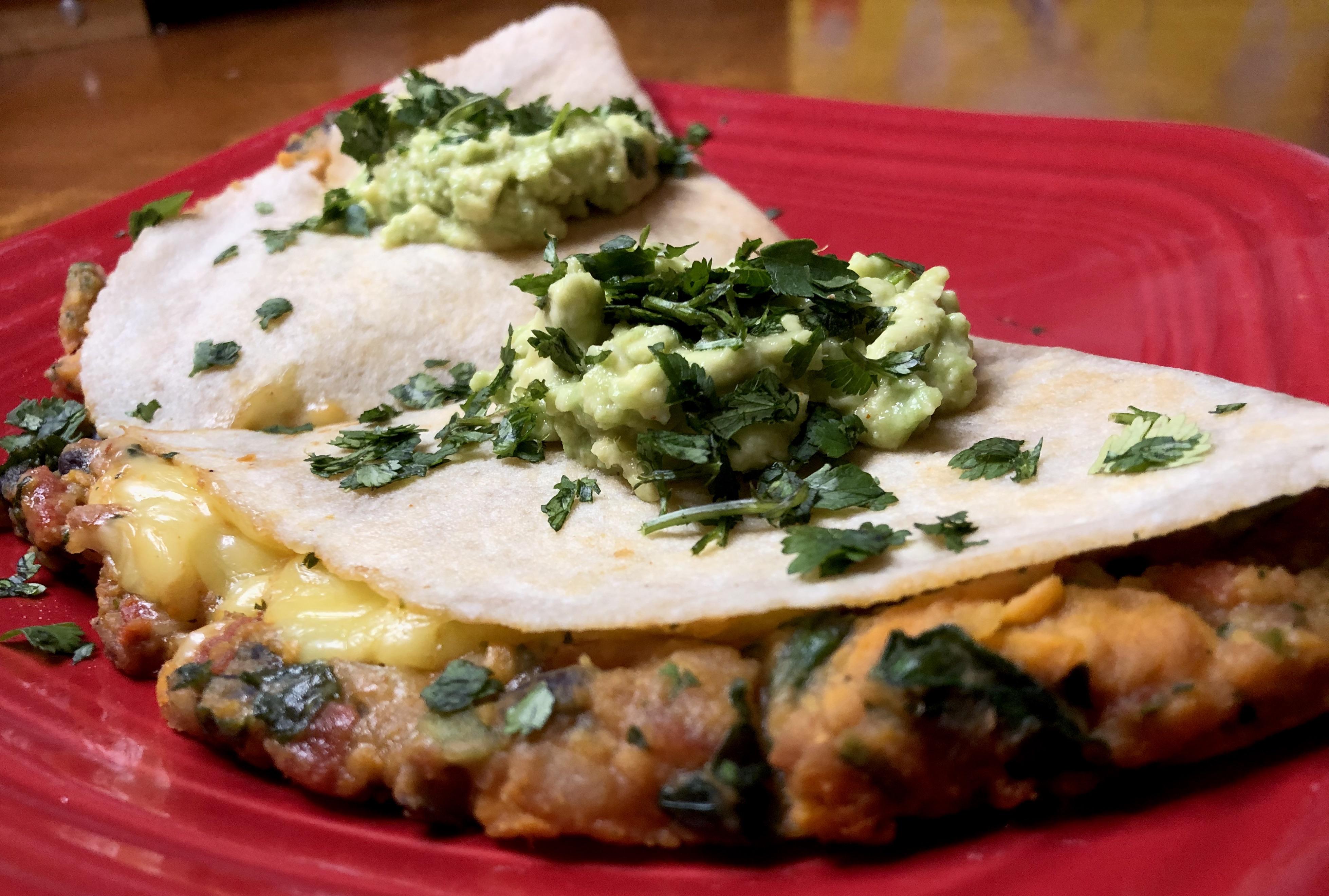 Black Bean and Sweet Potato Quesadilla (Grain Free) r/vegetarian