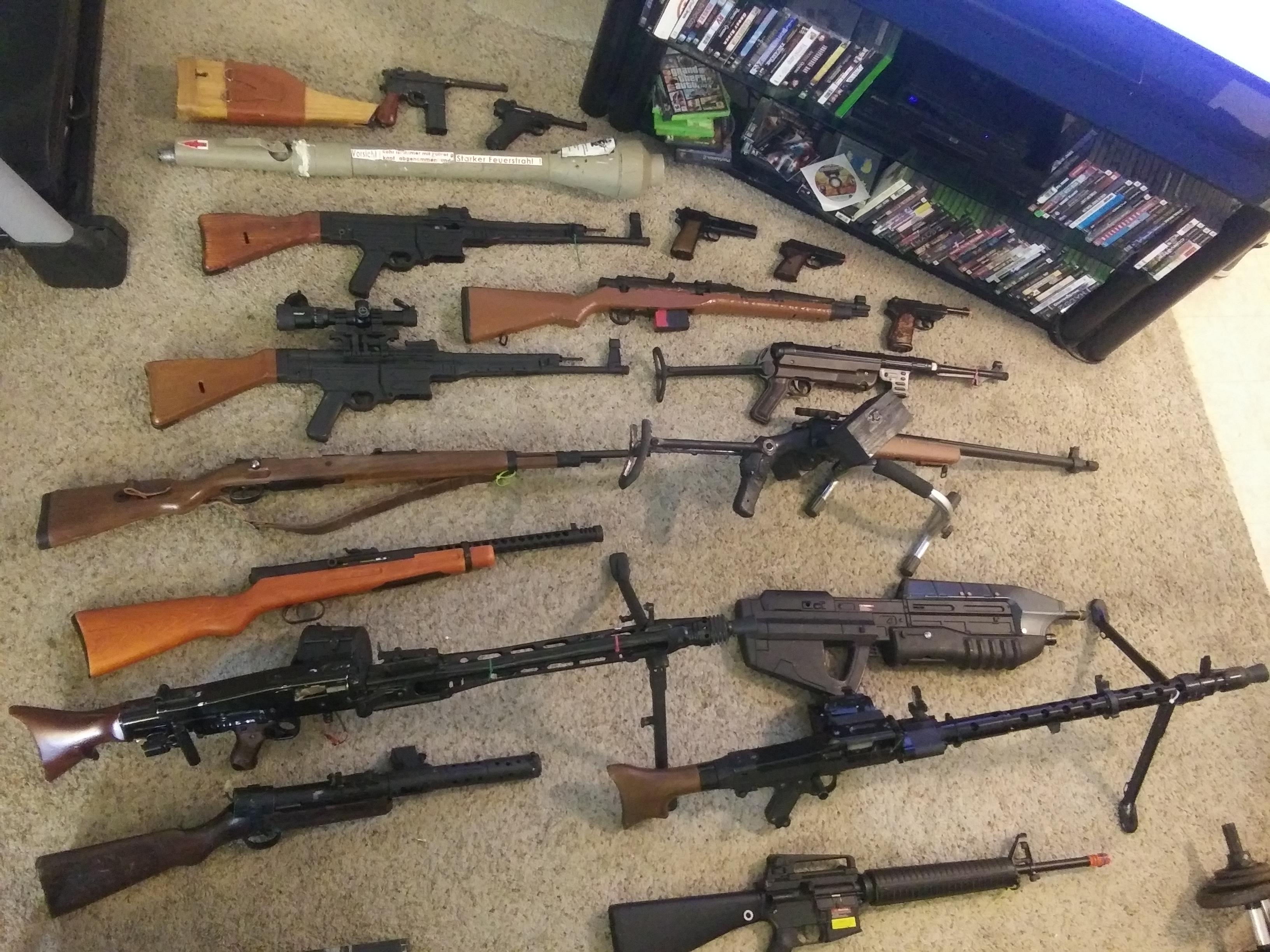 My WW2 german and a couple other guns collection r/airsoft