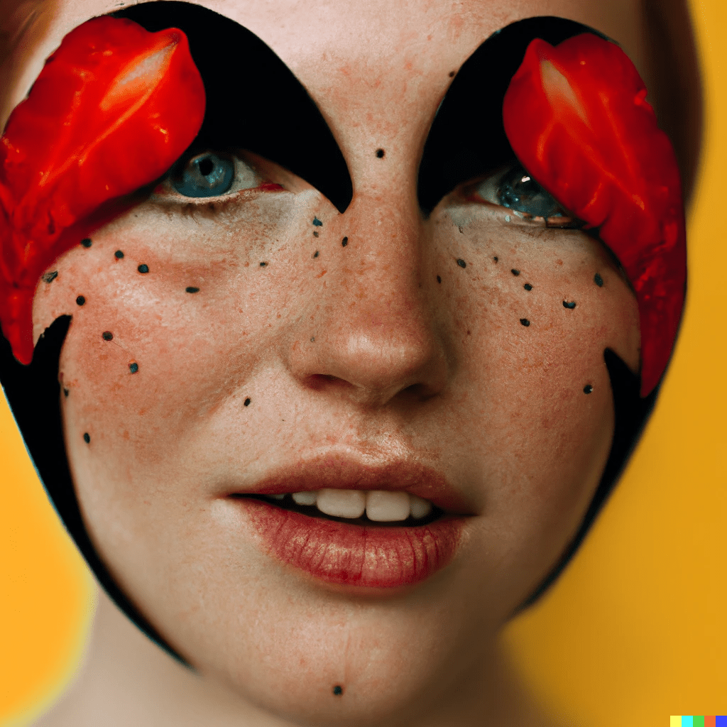 strawberry mask girl r/dalle2