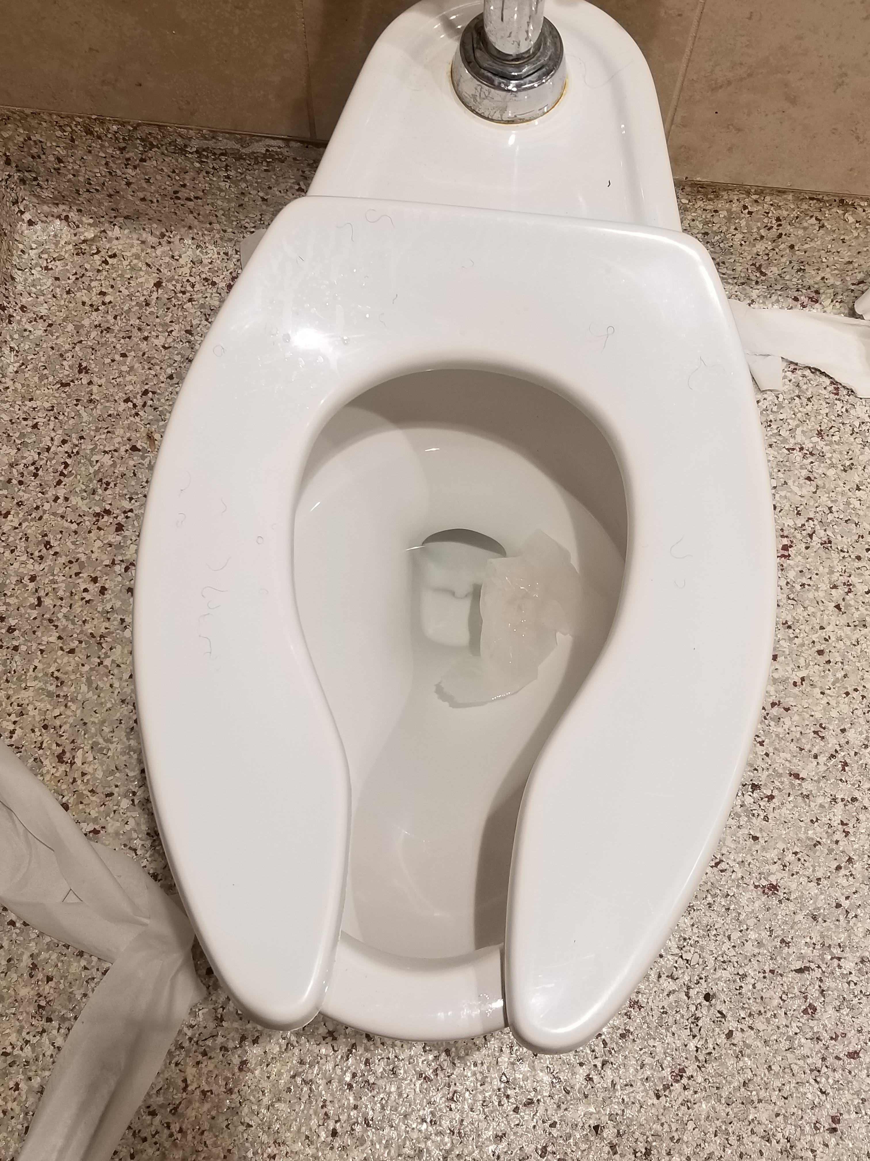 It looks like after someone urinated all over the seat, they topped it