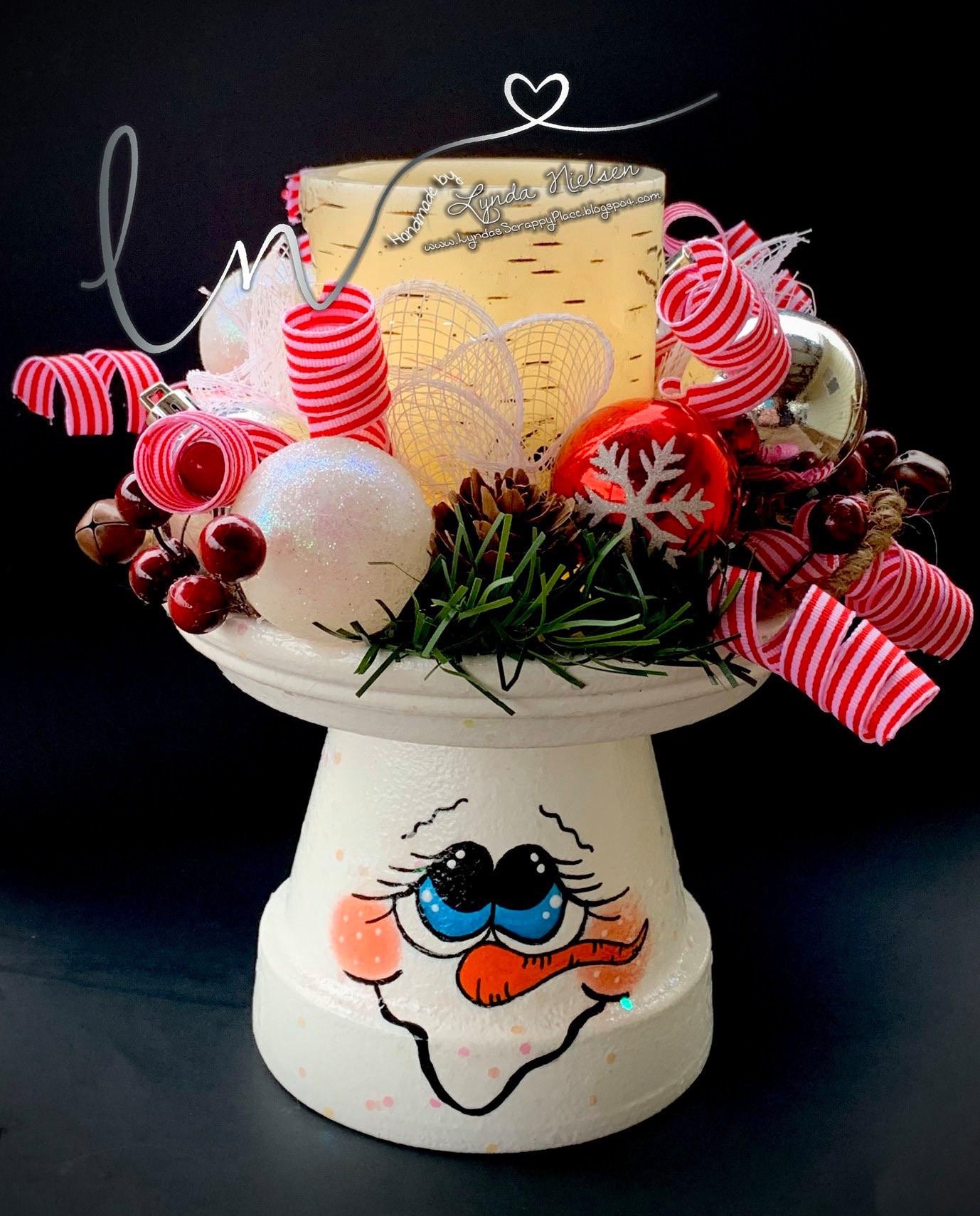 Snowman Candle Holder by L.Nielsen r/crafts