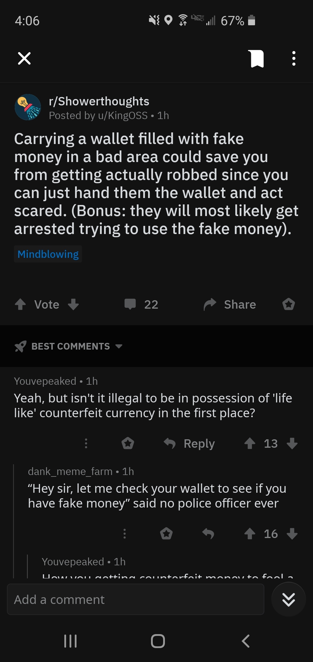 Post from r/showerthoughts r/UnexpectedMulaney