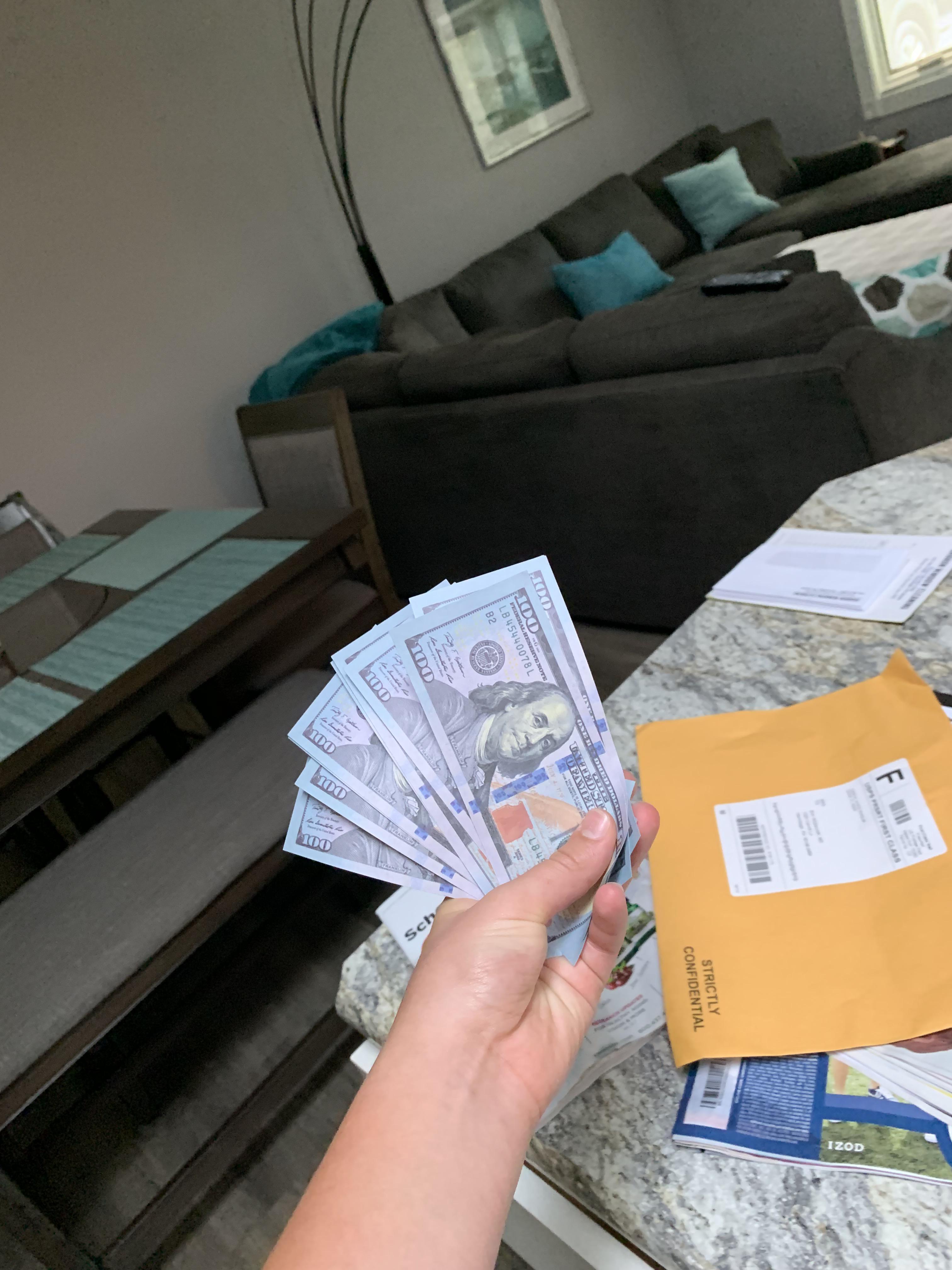 My fake money from wish... for a whopping 1!!! Looks sooooo fake 😂 r