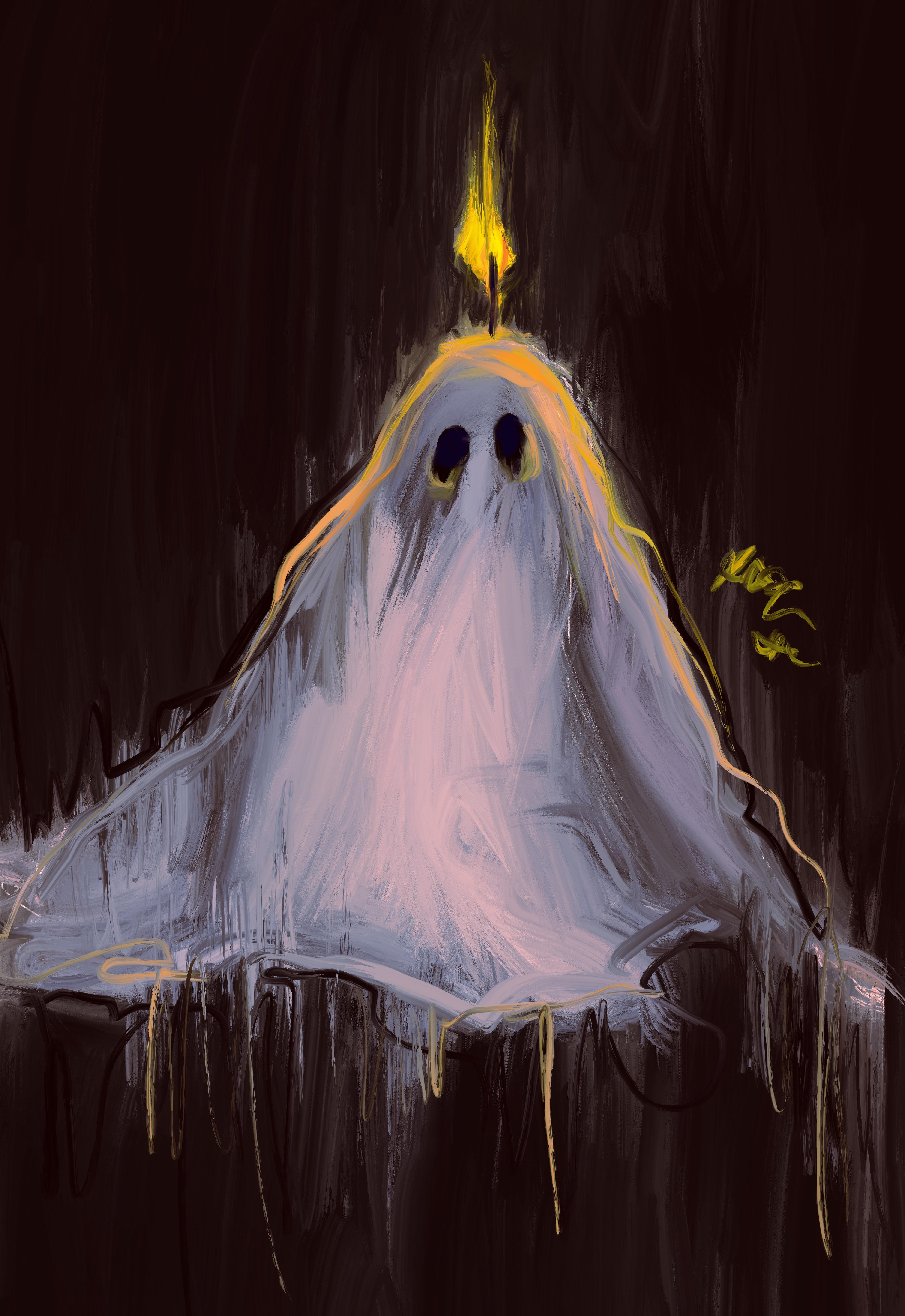 Candle Ghost, Me, Digital, 2021. r/Art