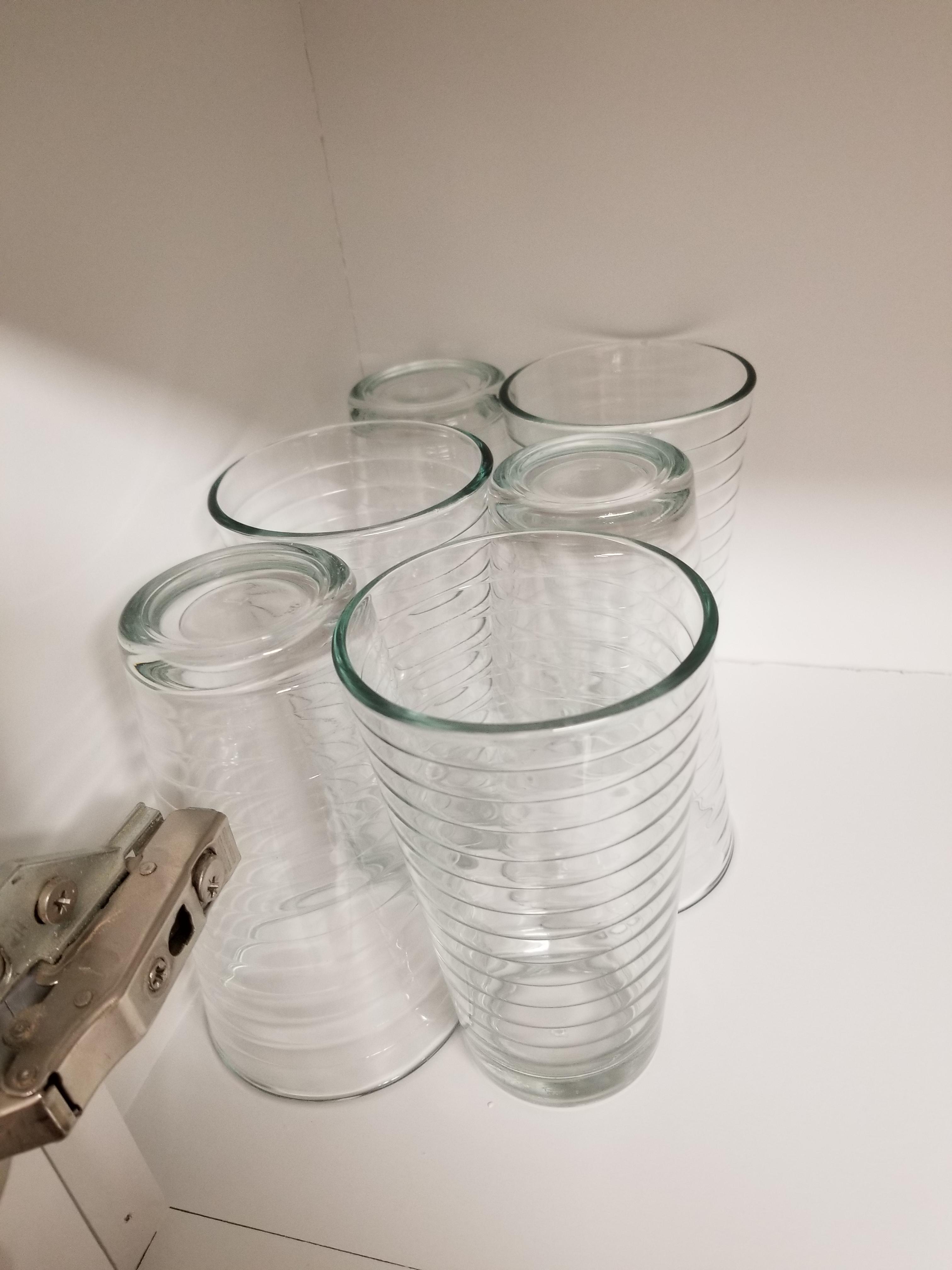 To make the most out of a small amount of cupboard space, stack cups