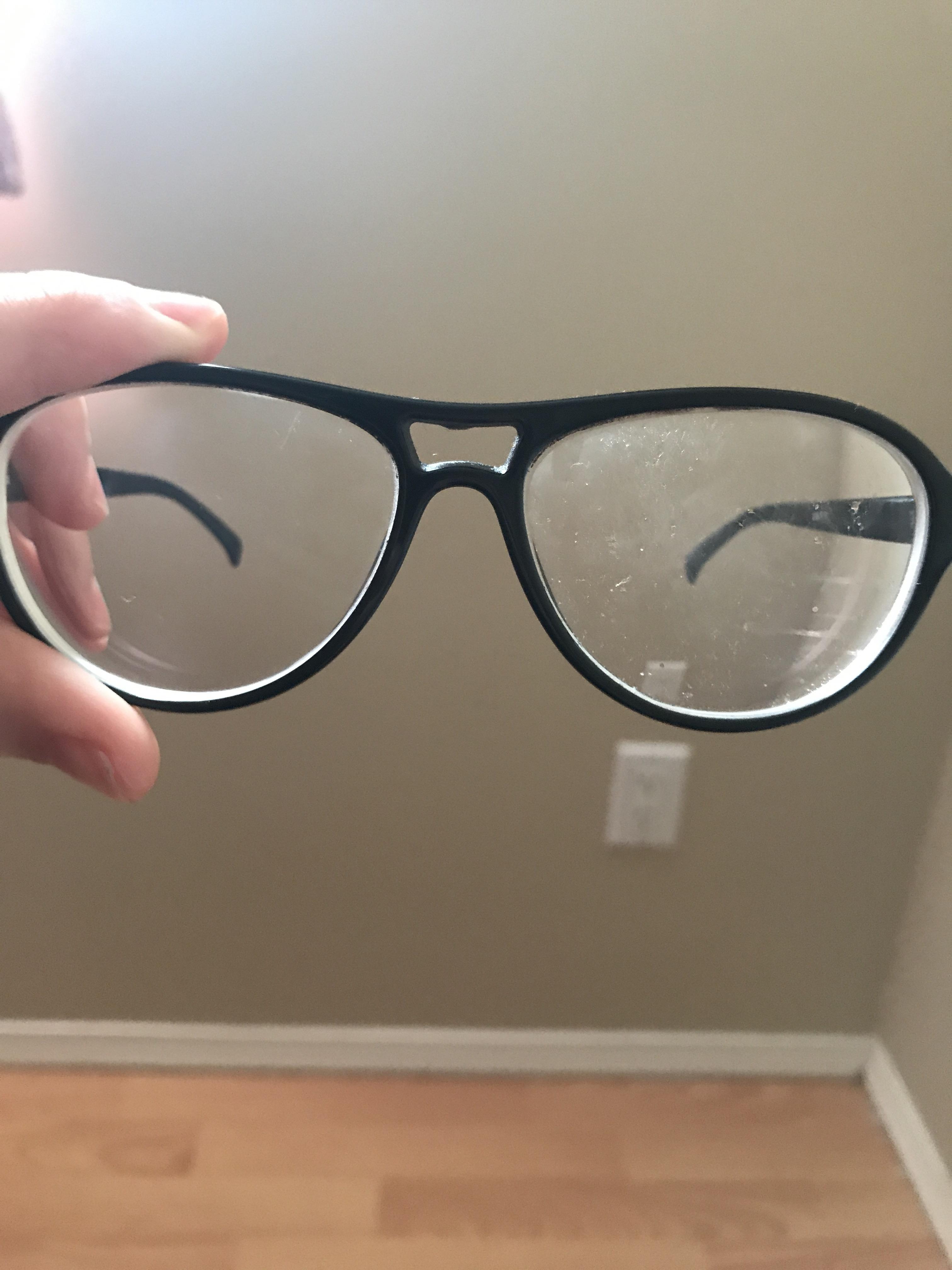 I’m blind in one eye, so often I subconsciously only clean one lens