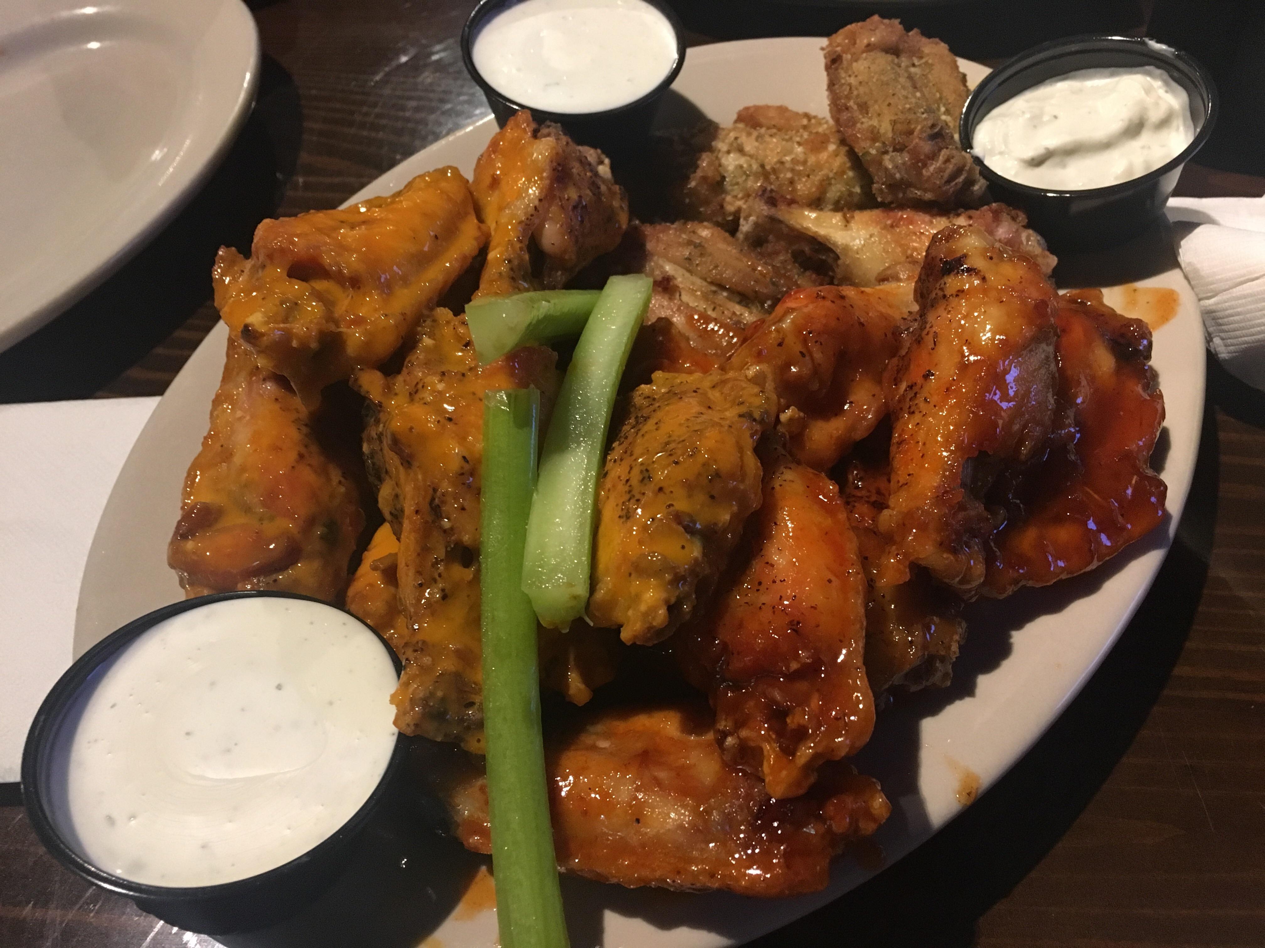 Key largo dry rub, sriracha honey, Buffalo. Specific gravity, Salisbury