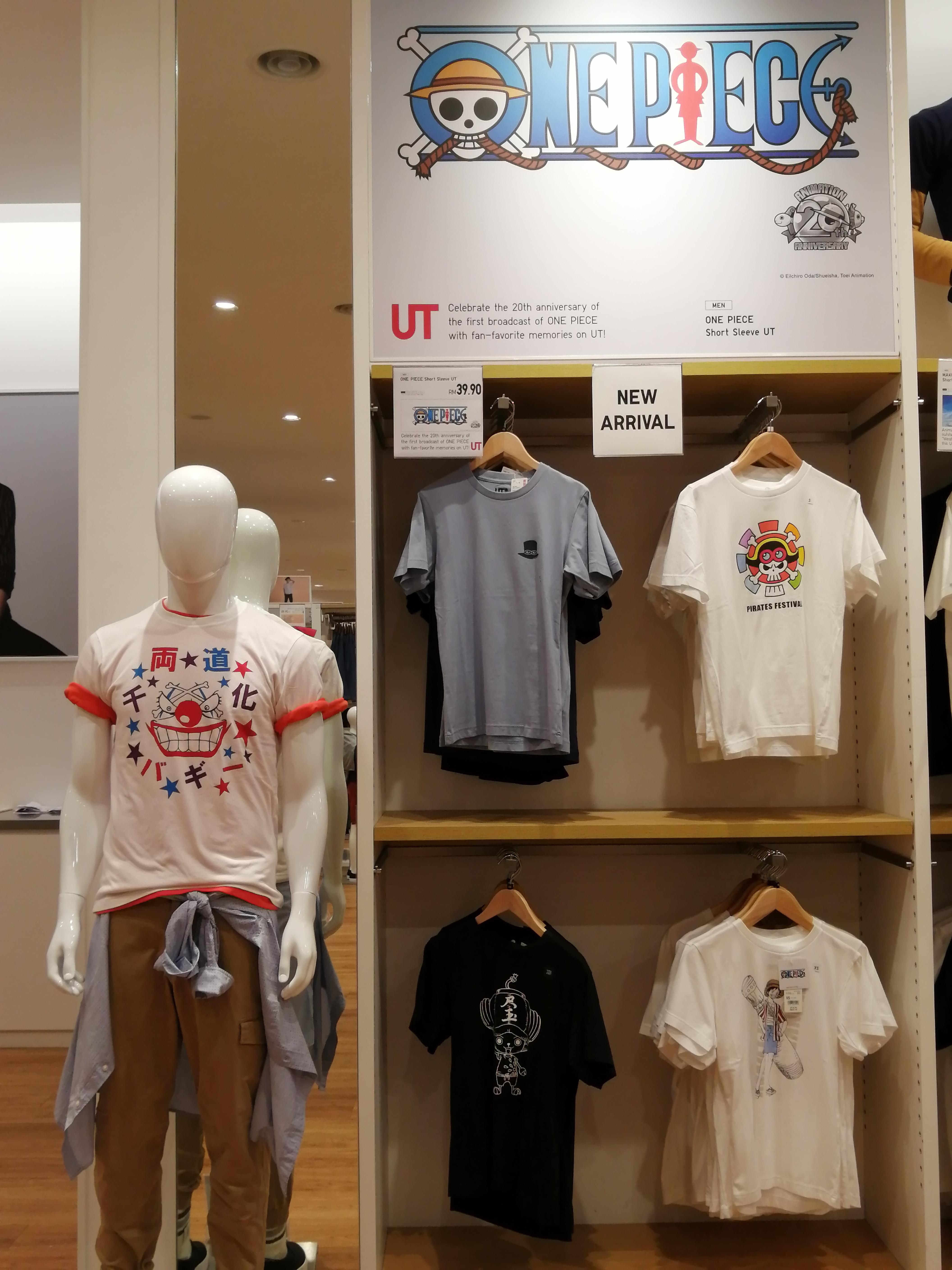 20th anniversary of one piece merchandise promoting the one piece