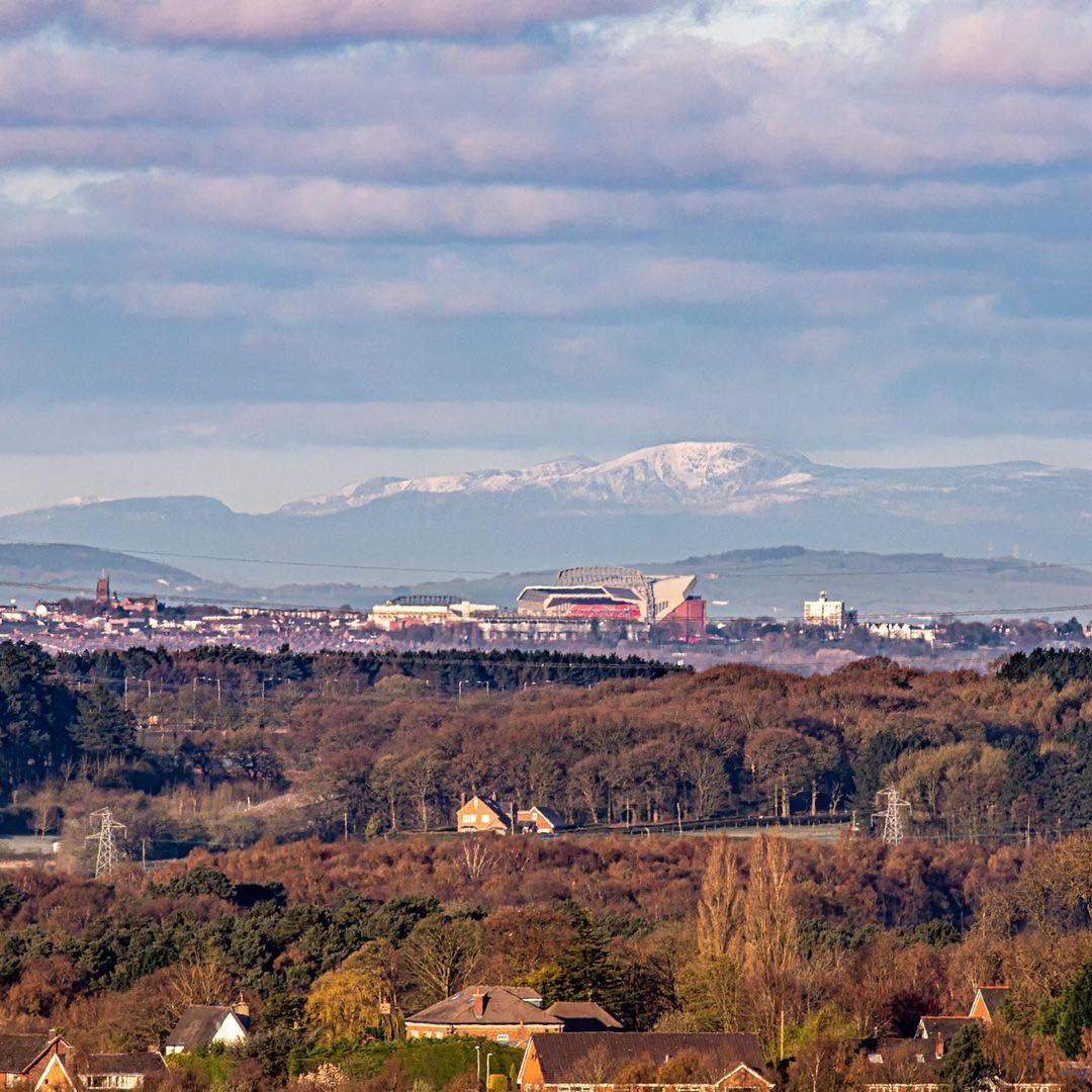 A rare sight Anfield and Snowdonia (photo by Steve Samosa) r/Liverpool