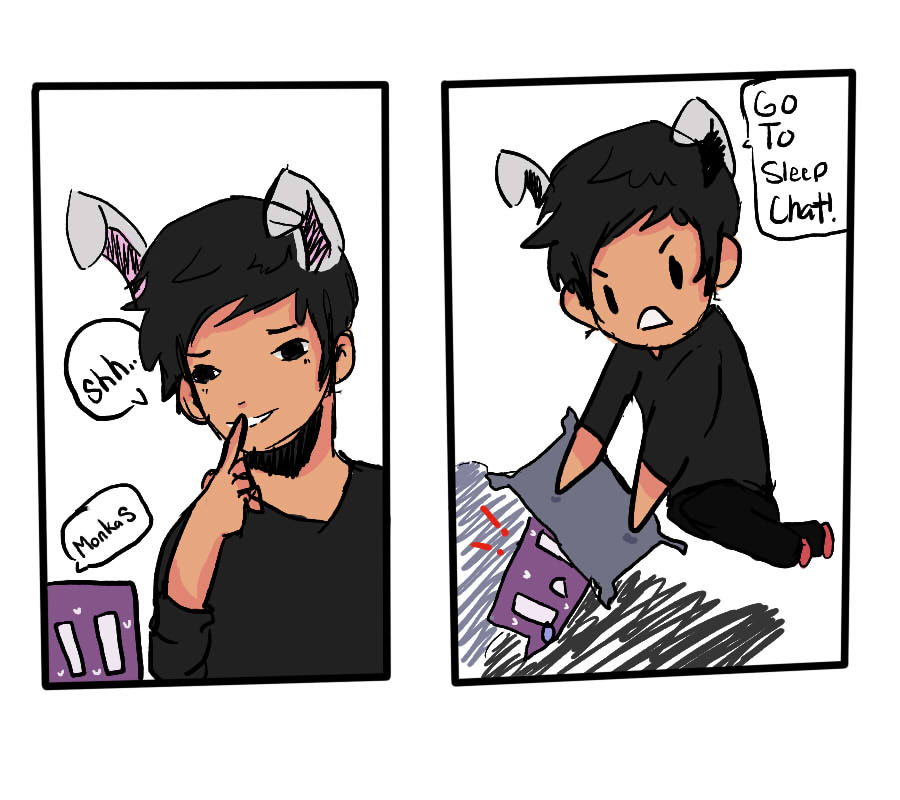 Boxbox putting twitch chat to sleep fanart ') r/justfriendshome