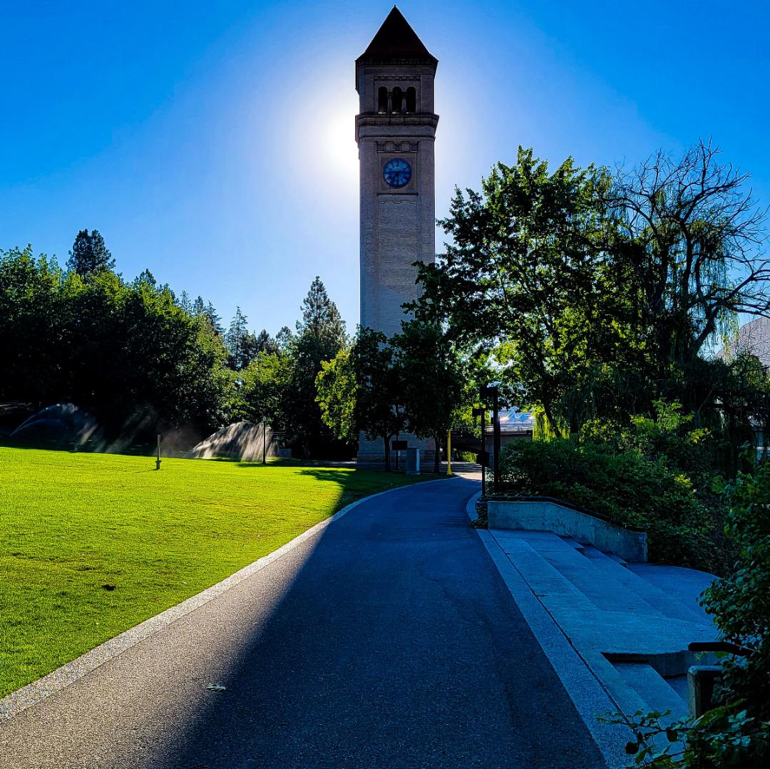 Here's a picture of the clock tower I took r/Spokane