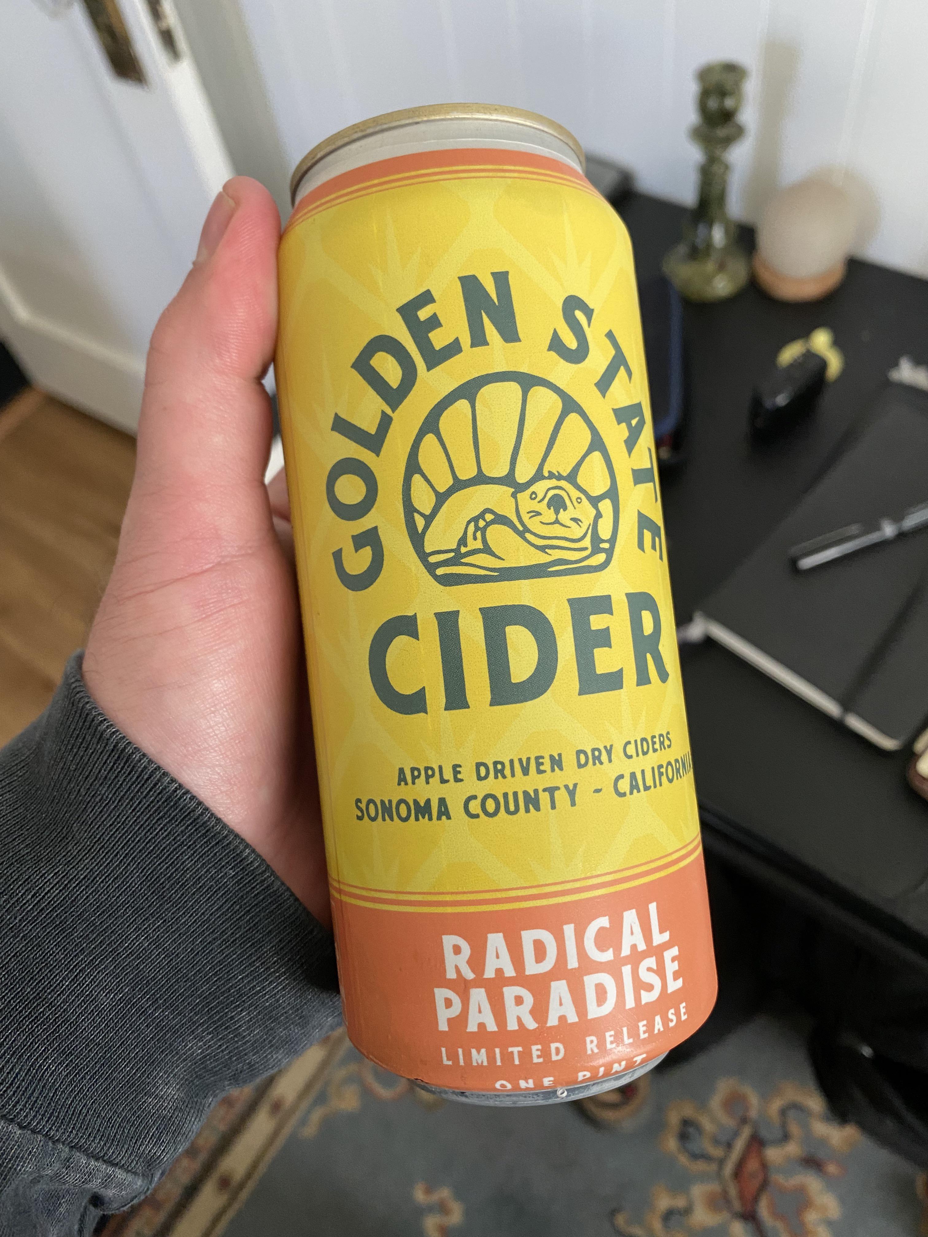 Pineapple/Cinnamon Golden State Sanoma Apple Cider. Delicious. r