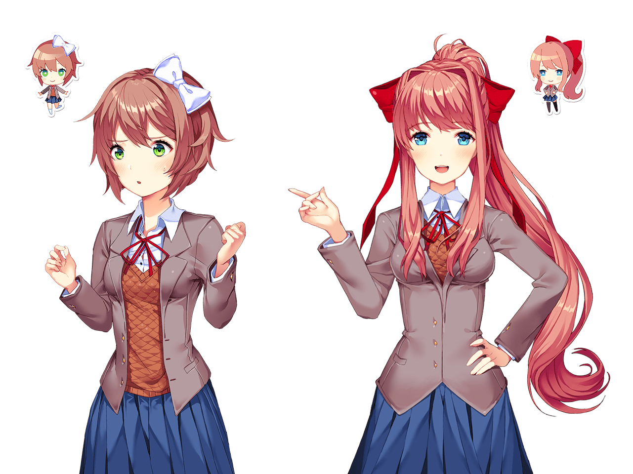 Sayori and Monika Palette Swap DDLC