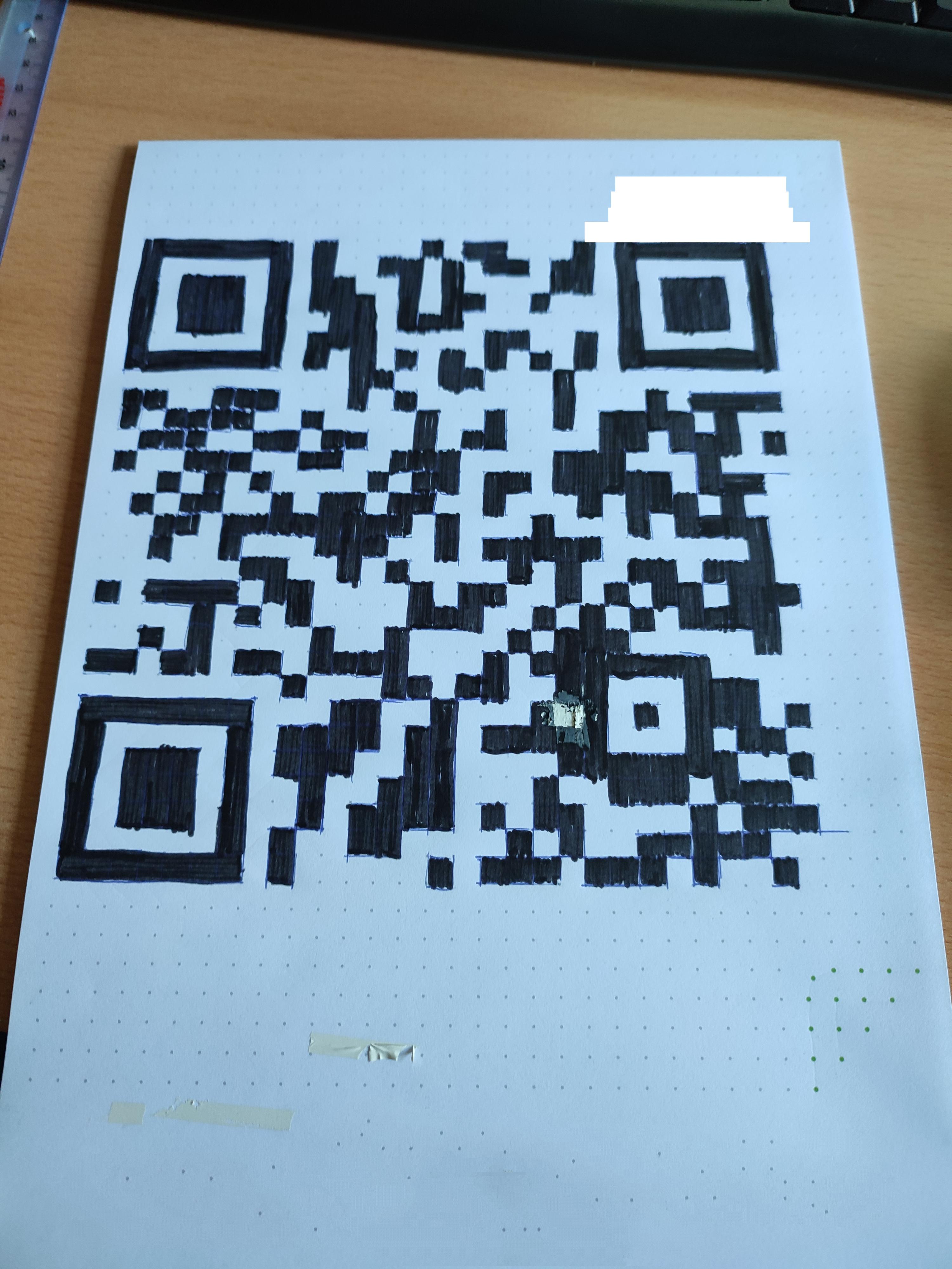 I got bored today, so i started to draw a custom QRCode... Hope it