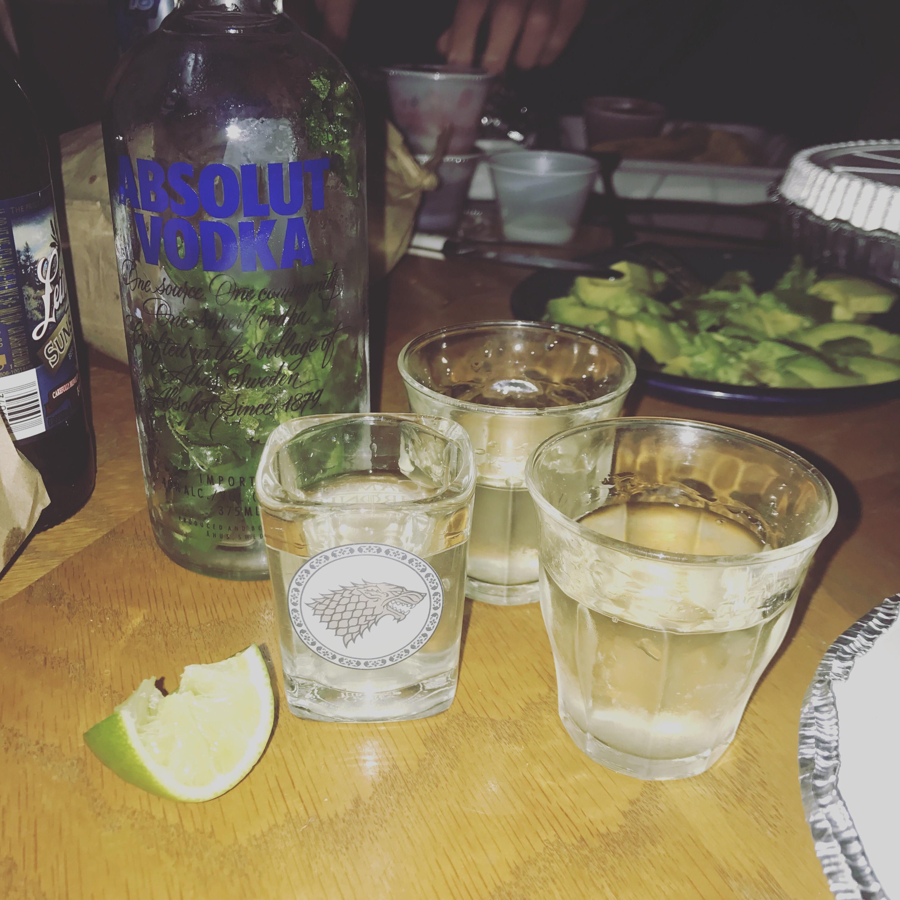 My sis infused the vodka with jalapeños and cilantro. It was awesome